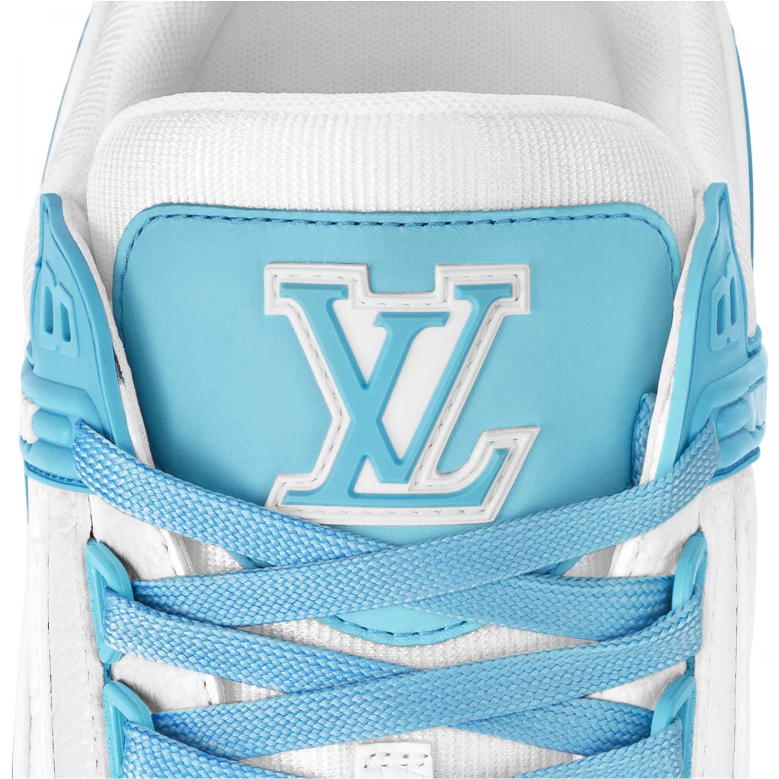 Louis Vuitton Louis Vuitton Sky Blue Empreinte White Leather Low Trainer Size US 10 / EU 43 - 13 Thumbnail
