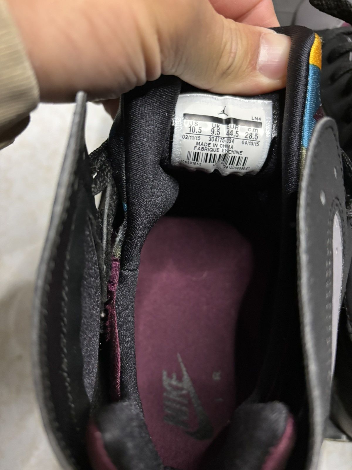 Jordan Brand Air Jordan 7 Retro 2015 Bordeaux 2015 Size US 10.5 / EU 43-44 - 6 Thumbnail