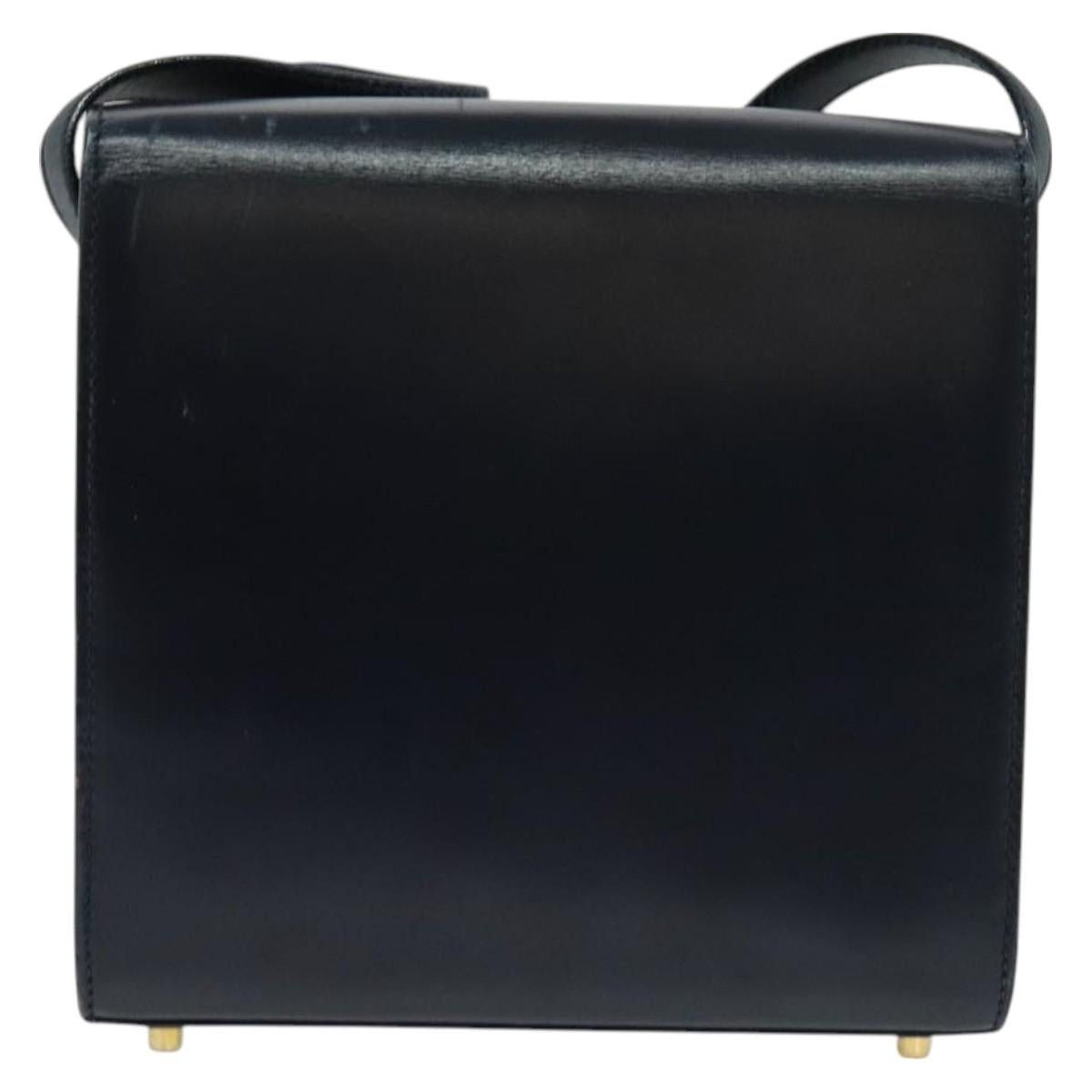 Prada PRADA Shoulder Bag Leather Navy Gold Size ONE SIZE - 3 Thumbnail