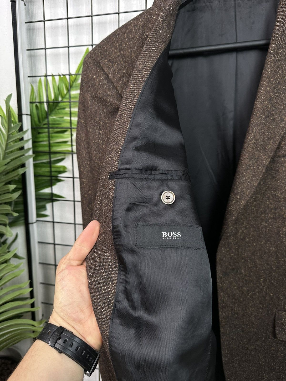 Hugo × Hugo Boss Hugo Boss luxury blazer jacket Men 40L size Brown L XL Size 40L - 12 Thumbnail