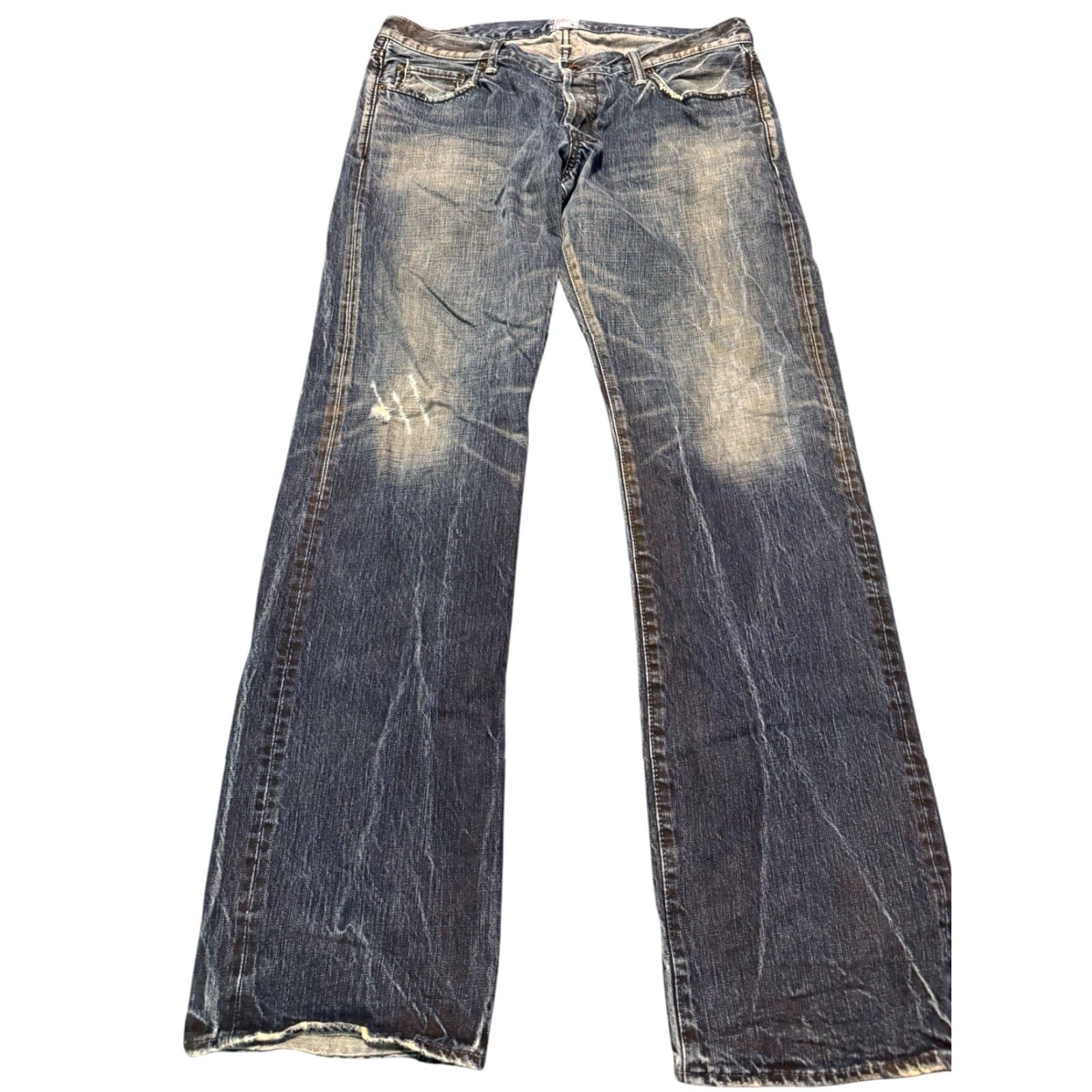 Prps PRPS Purple Tag Denim Jeans Made in Japan Size 36x33 Men’s Regular Straight 5-Pocket Design Jeans Blue Cotton Denim Men’s Rare 🔥 Size US 36 / EU 52 - 2 Thumbnail