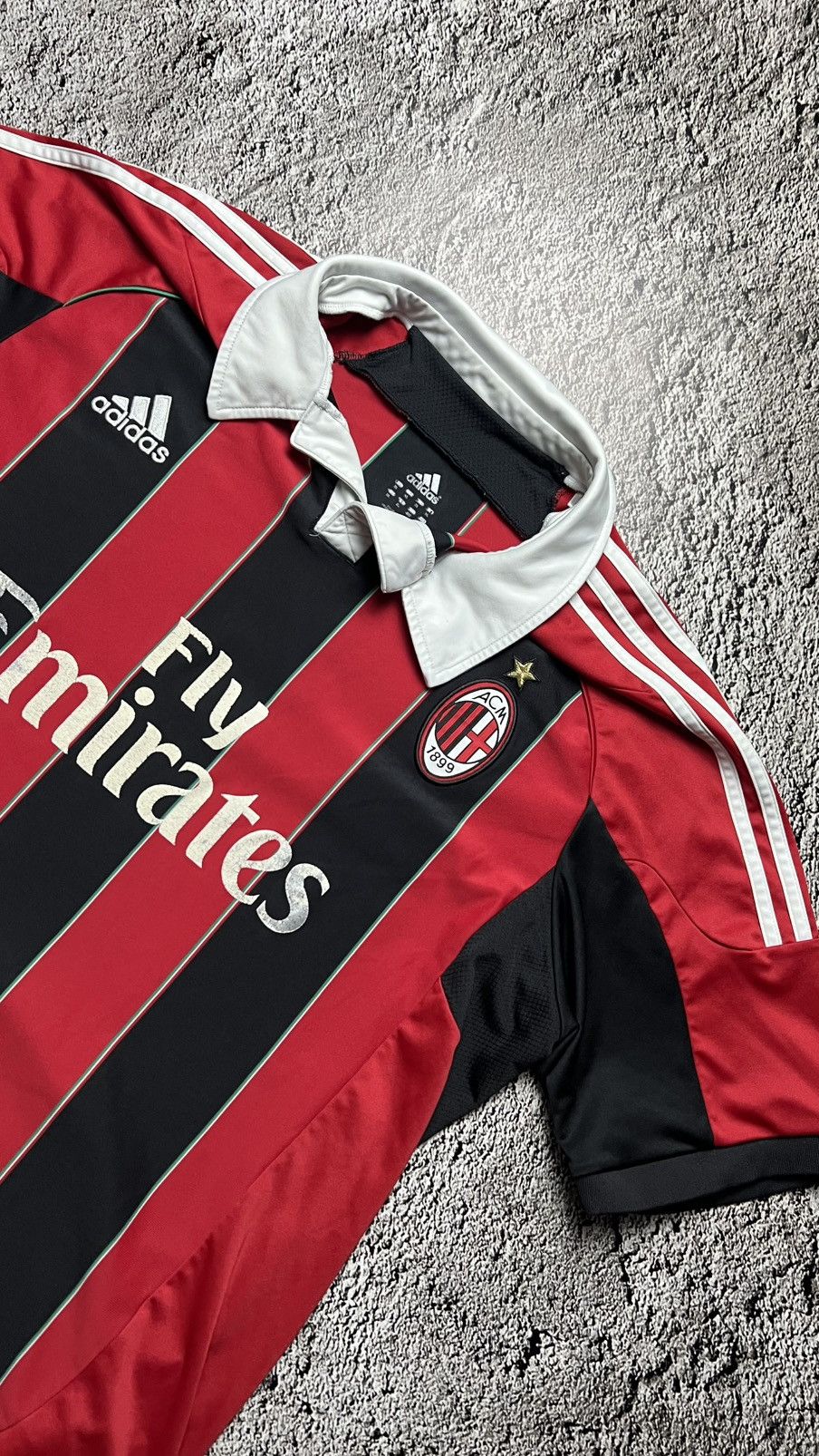 Adidas 2012-2013 ACM Milan adidas football jersey Italy Size US XL / EU 56 / 4 - 2 Thumbnail