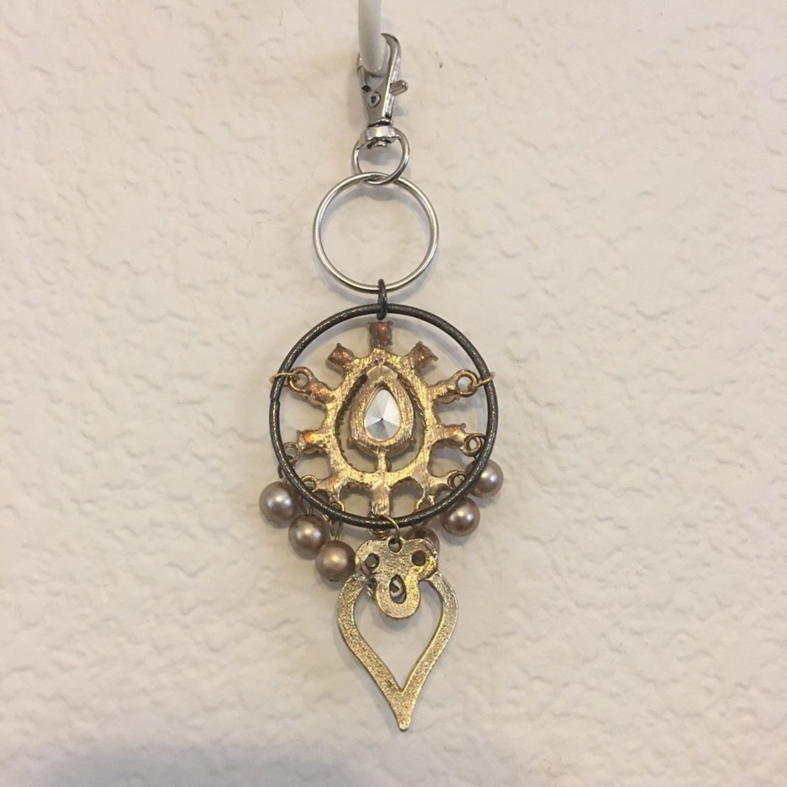 Vintage Vintage repurpose salvaged estate gem keychain Size ONE SIZE - 2 Thumbnail