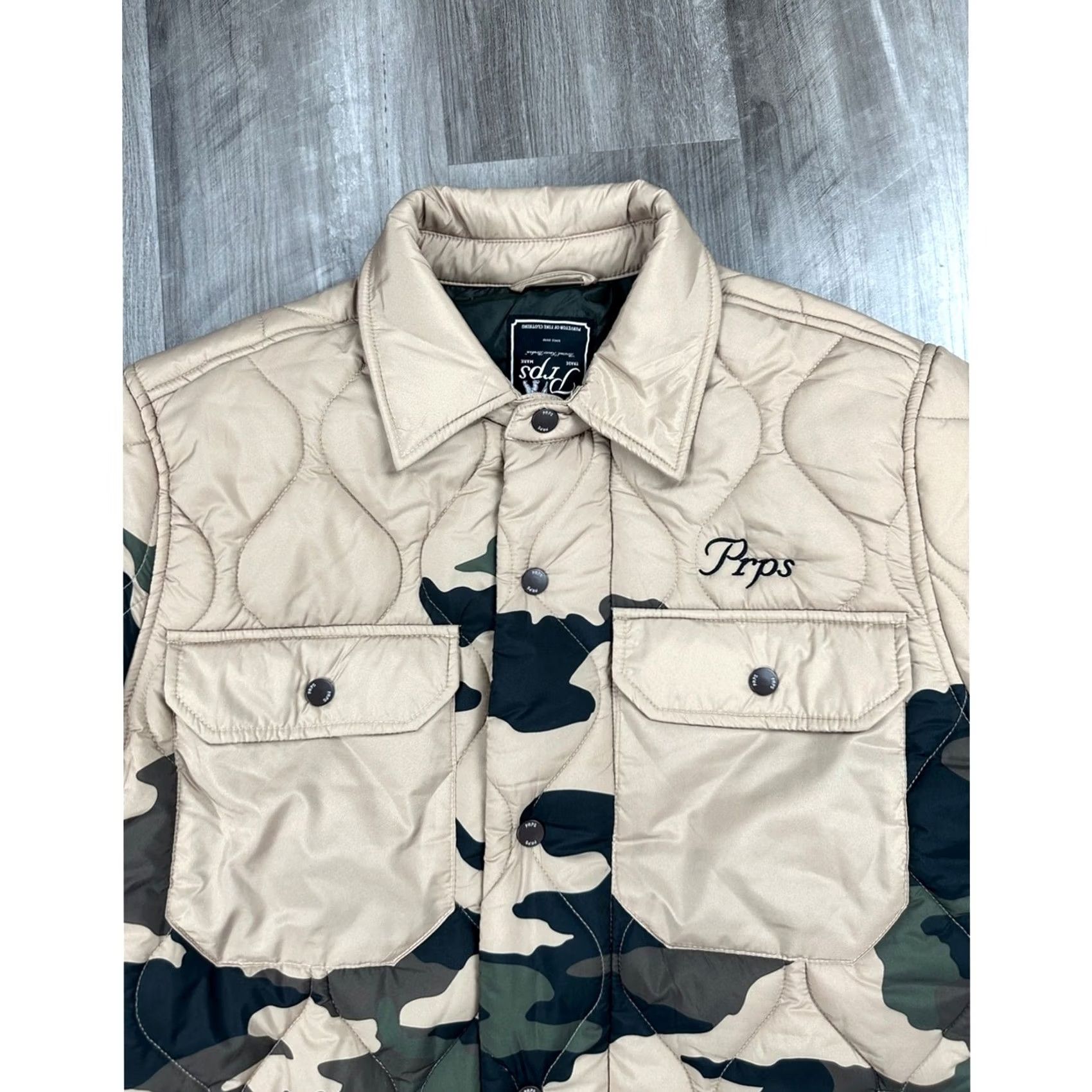 Prps PRPS Quilted Hunter Khaki Camouflage Puffer Jacket Small Size US S / EU 44-46 / 1 - 5 Thumbnail