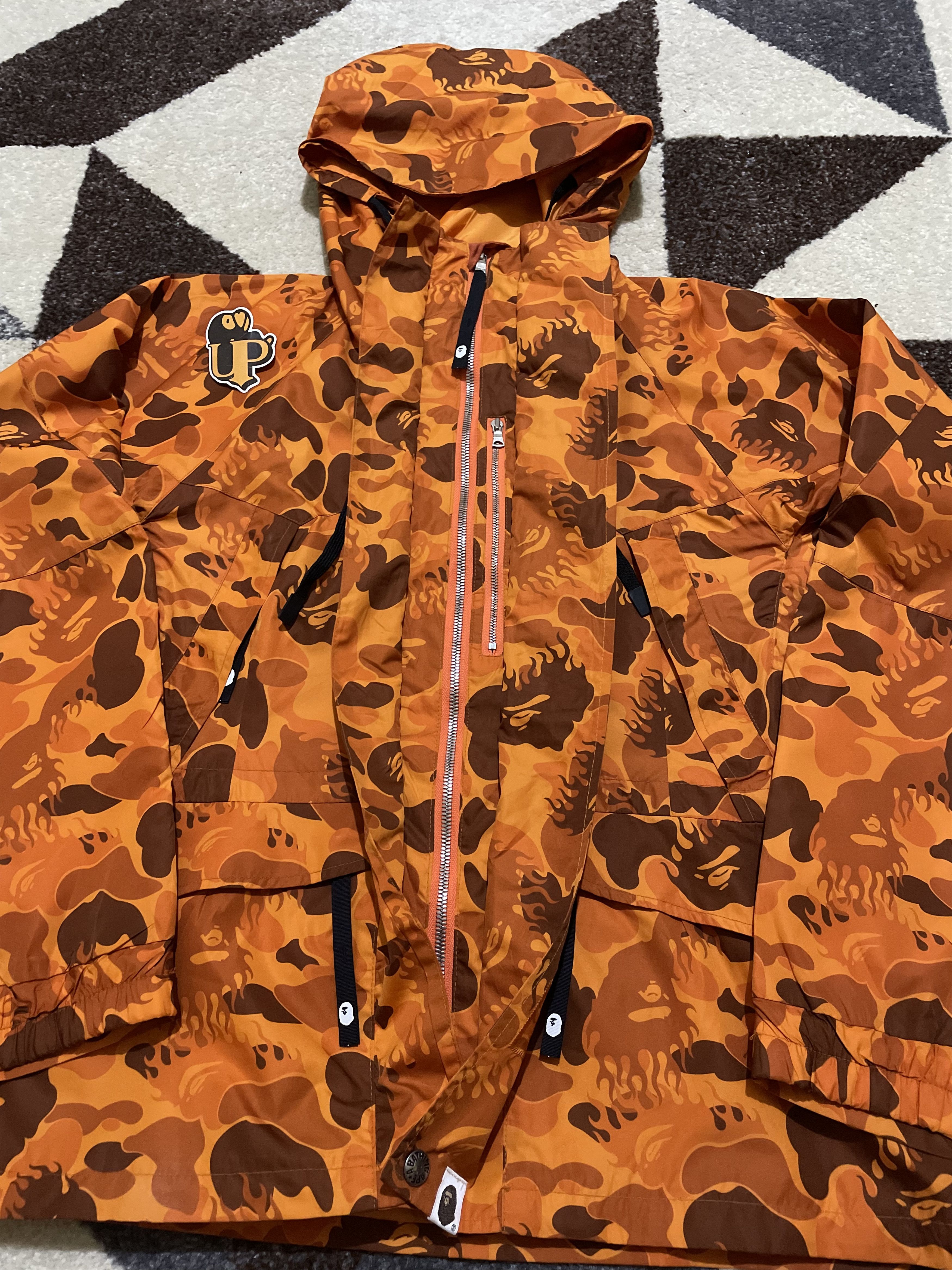 OG Bape Fire Camo Snowboard Jacket