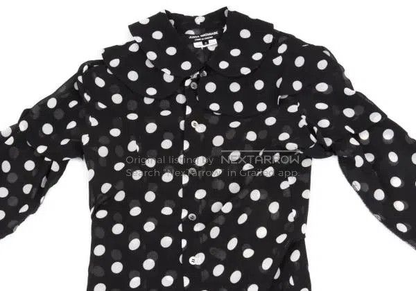 Comme des Garcons Comme Des Garcons Black and white vintage polka dot shirt Size S / US 4 / IT 40 - 7 Thumbnail