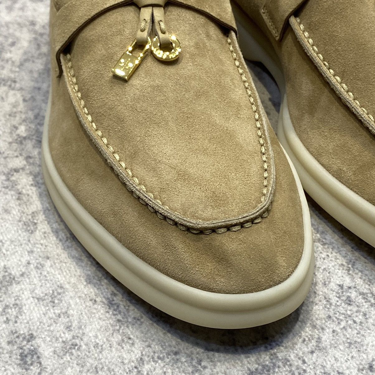 Loro Piana Loro piana summer walk charm suede beige loafer Sadstone Size US 8.5 / IT 38.5 - 5 Thumbnail