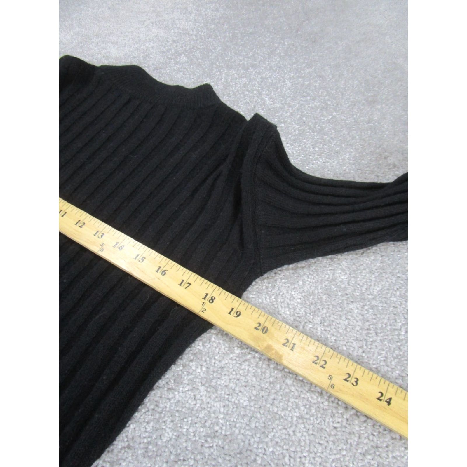Madewell Madewell Sweater Womens 2XS Ribbed Knit Pullover Black Wool Blend Size XXS / US 00 / IT 34 - 6 Thumbnail