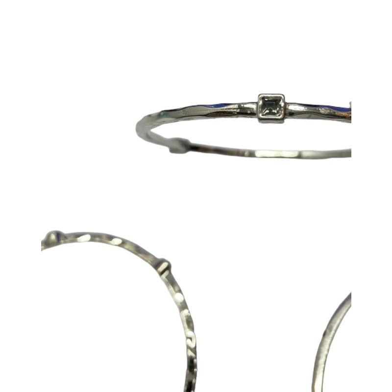 The Unbranded Brand Silver Tone Bangle Bracelet Set Minimalist Stackable Jewelry Size ONE SIZE - 4 Thumbnail