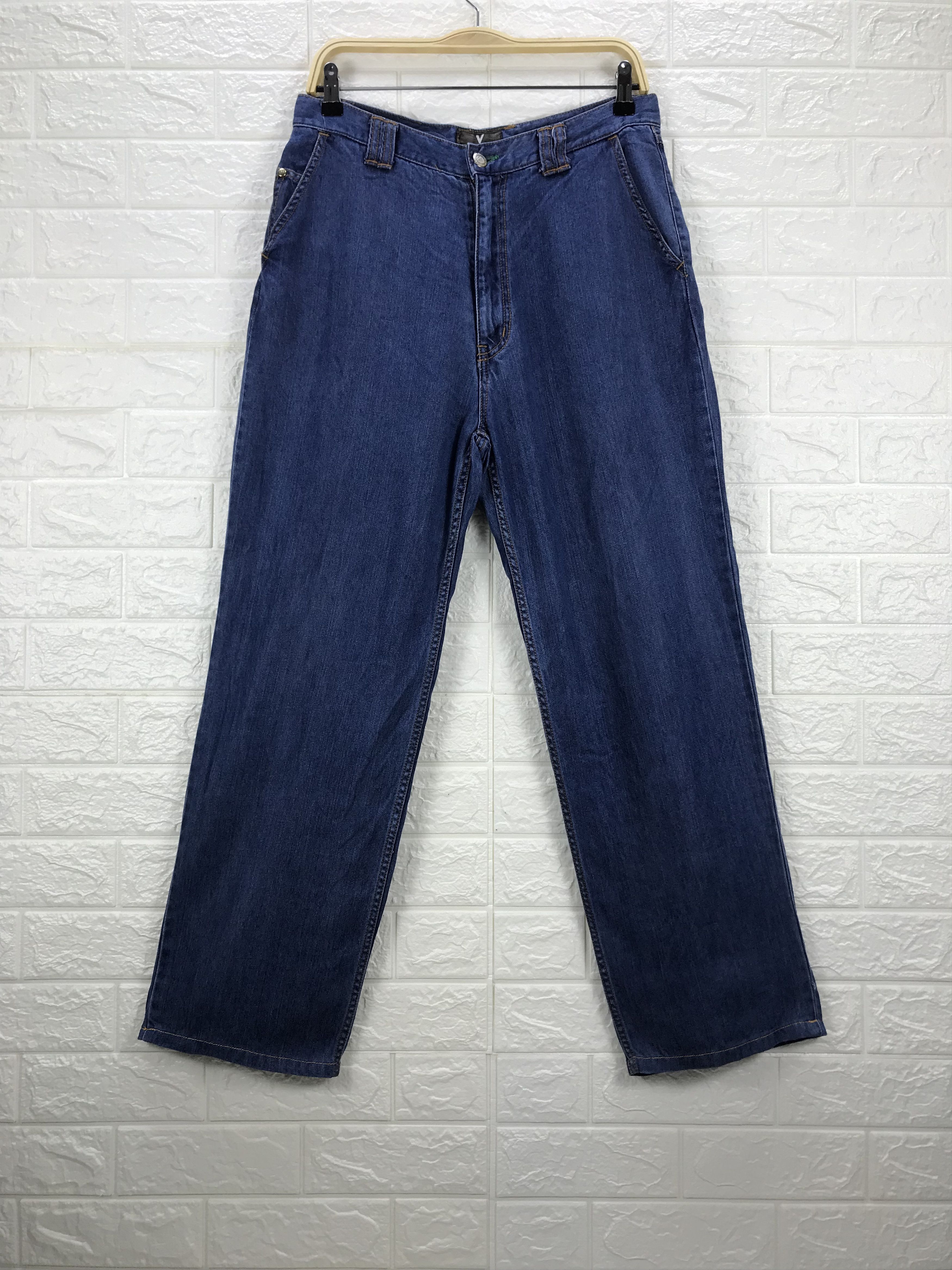 Giovanni Valentino Vintage Giovanni Valentino Embroidered Indigo Denim Pants Size US 31 - 5 Thumbnail