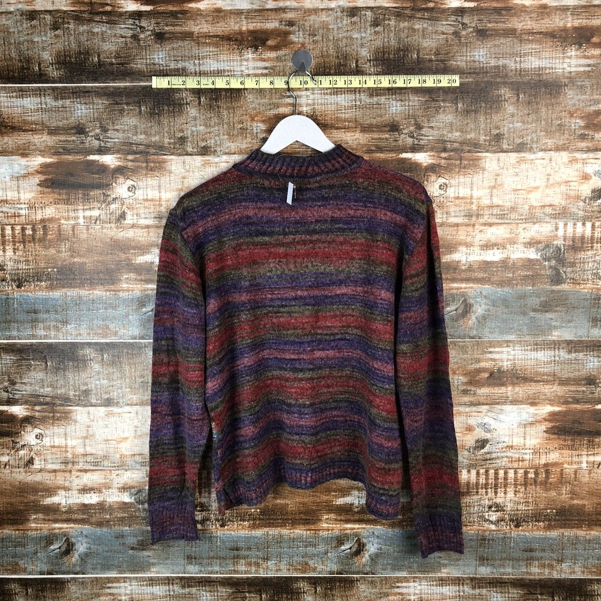 Homespun Knitwear × Japanese Brand Japan vintage rainbow Purple Knitwear #A1371 Size M / US 6-8 / IT 42-44 - 12 Thumbnail