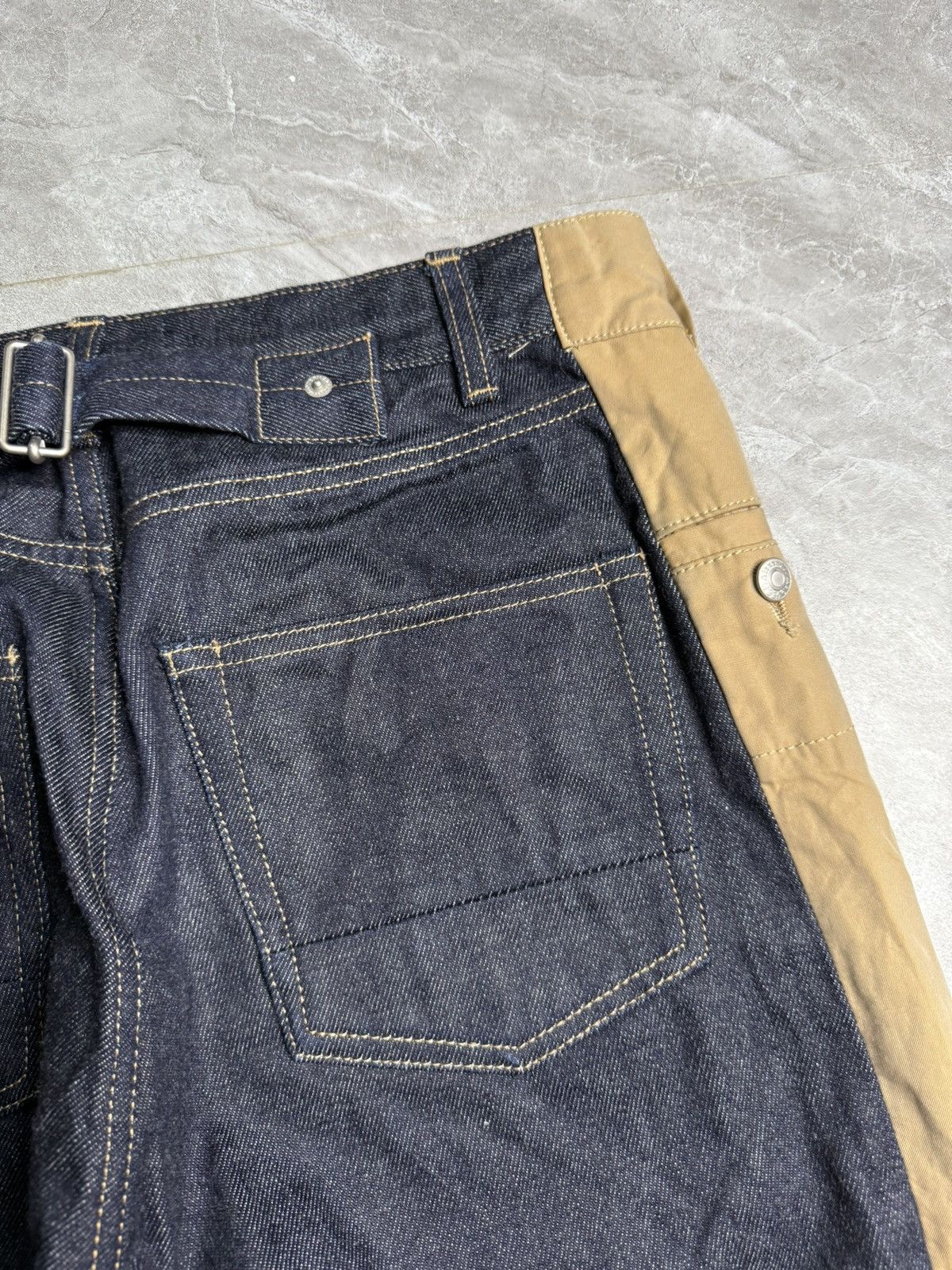 Alexander McQueen Alexander Mcqueen F/W 19 Hybrid Blue Gabardine Panel Jeans Size US 32 / EU 48 - 13 Thumbnail