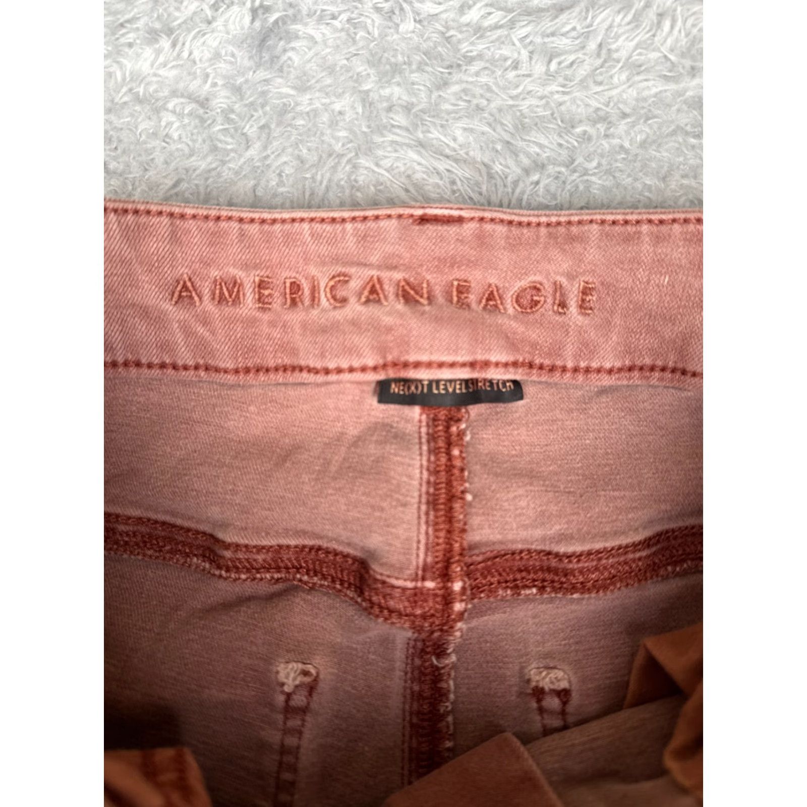 American Eagle Outfitters VINTAGE American Eagle Outfitters Jeans Womens 10 S Pink Blush High Rise Jegging Belt Size 32" / US 10 / IT 46 - 6 Thumbnail