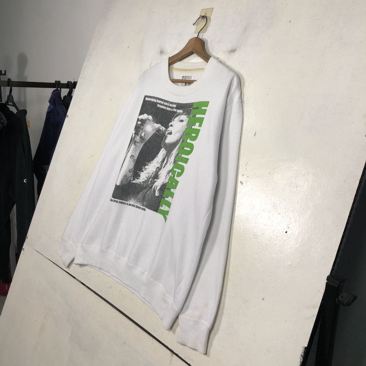 Japanese Brand 📌Vintage Sweatshirt Heroically Big Logo Punk Style Size US M / EU 48-50 / 2 - 4 Thumbnail