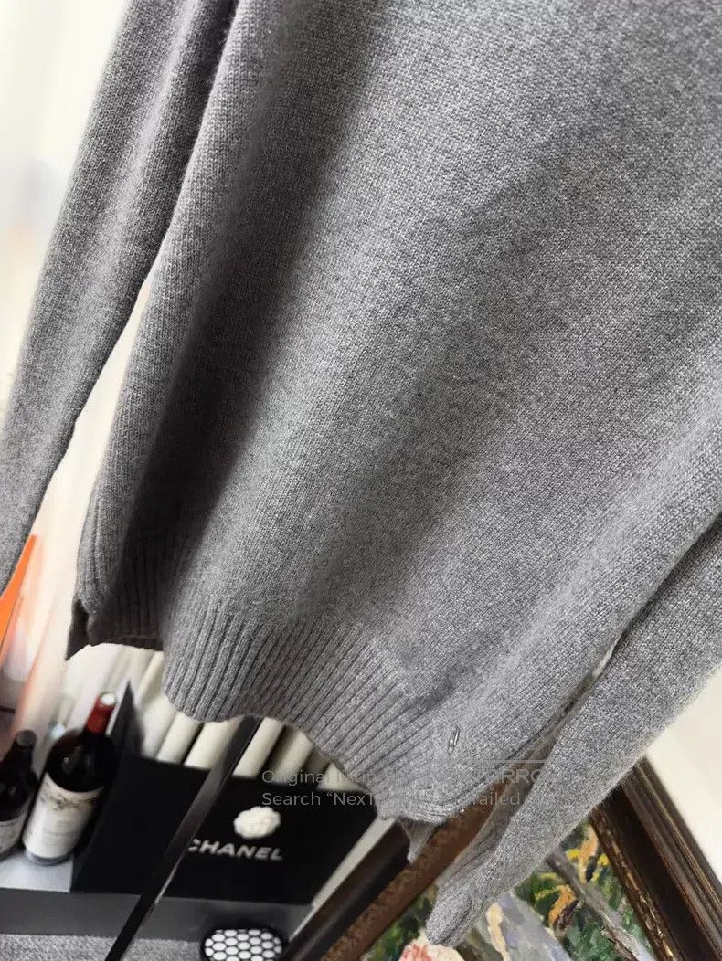 Loro Piana Loro Piana Gray High-Neck Knit Top Size S / US 4 / IT 40 - 3 Thumbnail