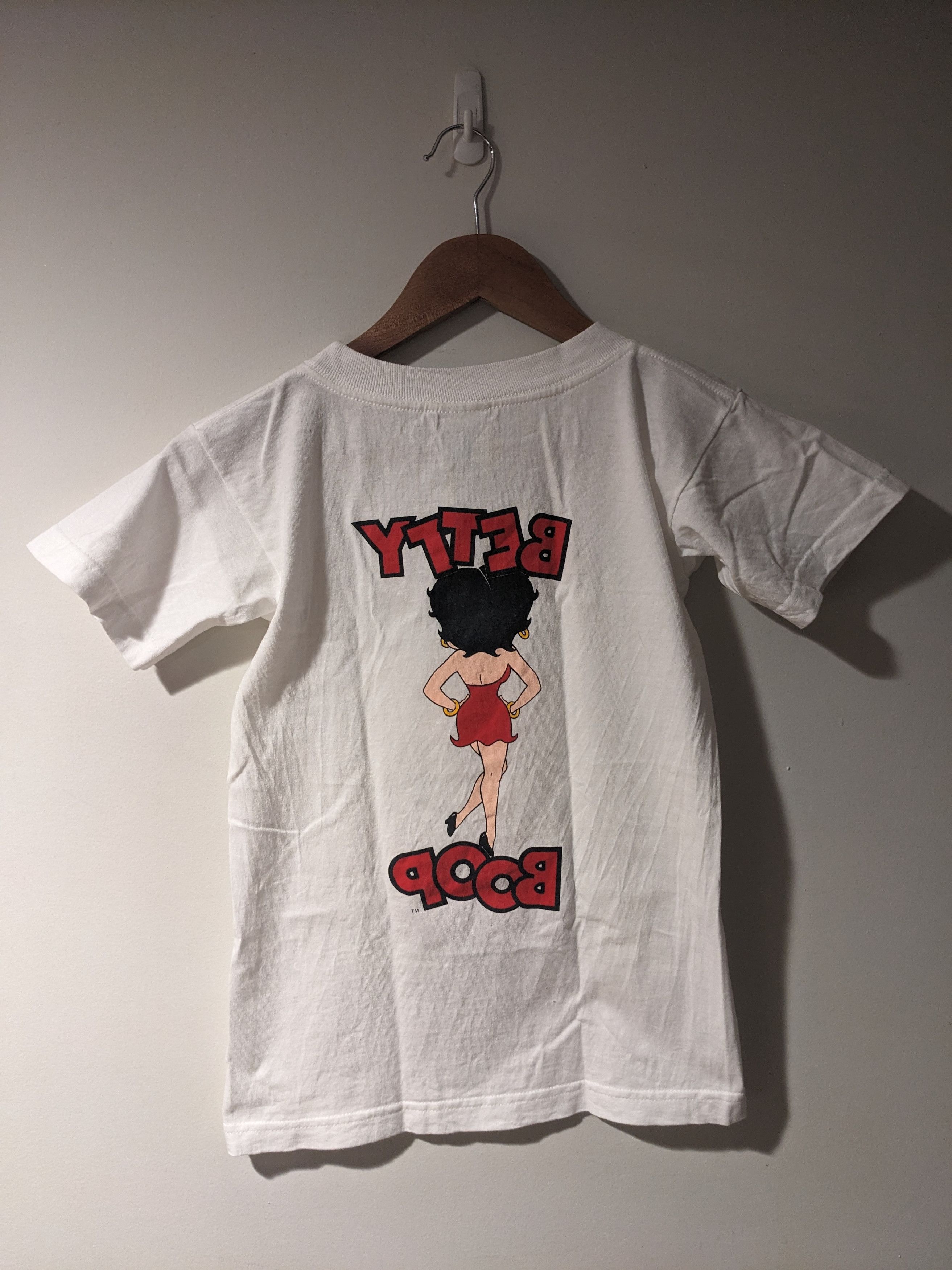 Cartoon Network Vintage 1988 Betty Boop Front Back Kids Medium White T-Shirt Size US M / EU 48-50 / 2 - 5 Thumbnail