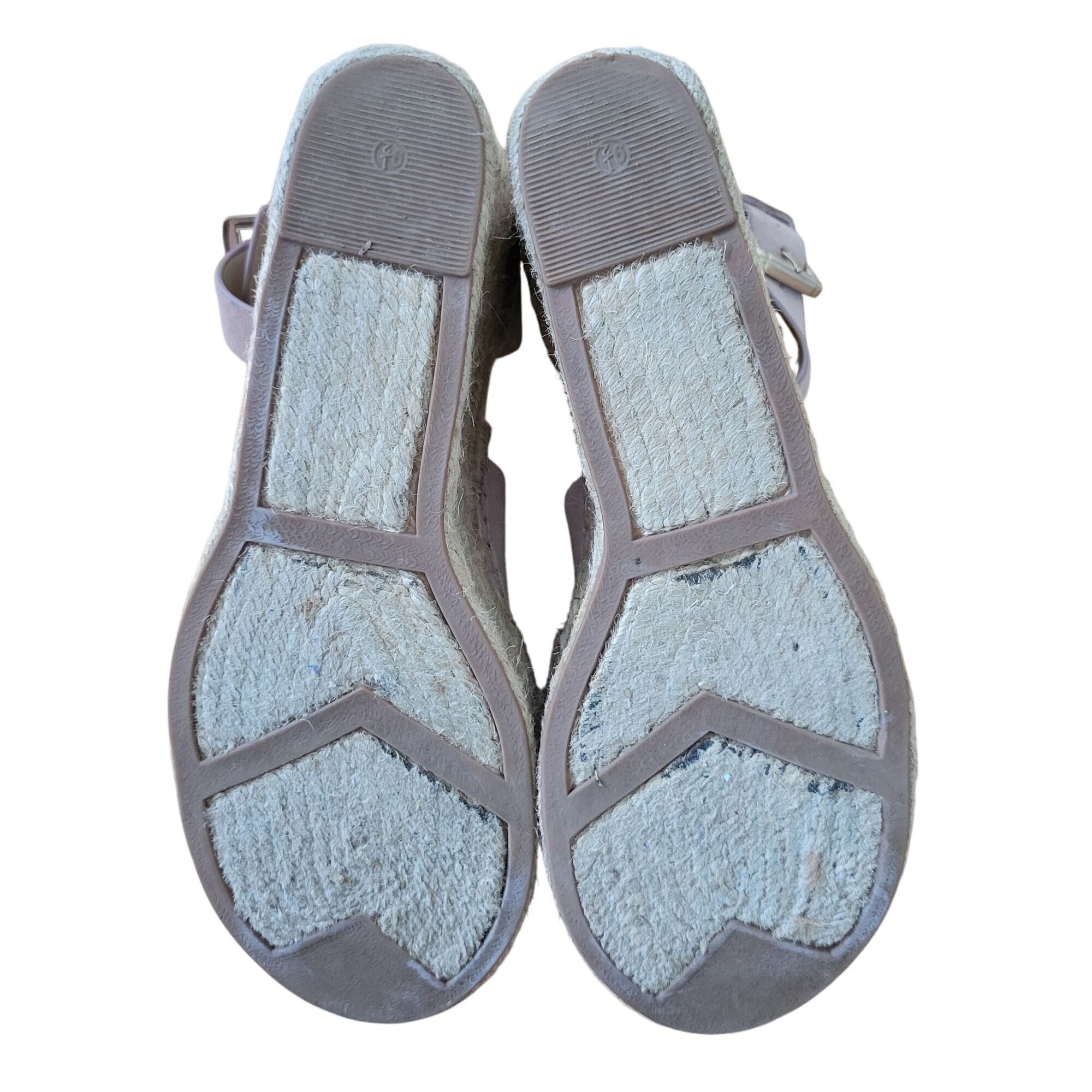 Marc Fisher Marc Fisher 9.5 Suede Leather Espadrille Platform Wedge Sand Size US 9.5 / IT 39.5 - 7 Thumbnail