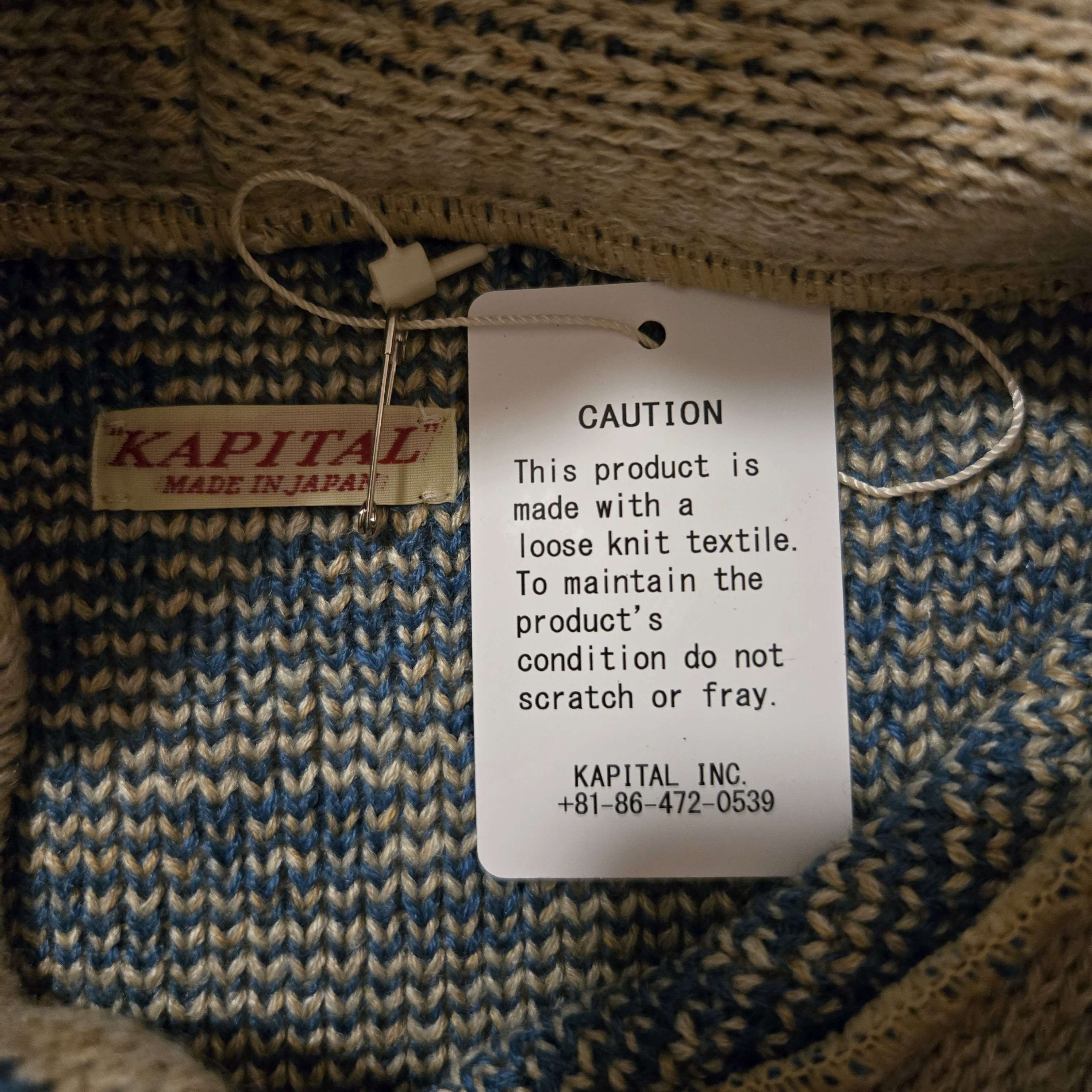 Kapital 5G Jacquard Knit Hood Sweater (Santo Domingo) Size US L / EU 52-54 / 3 - 7 Thumbnail