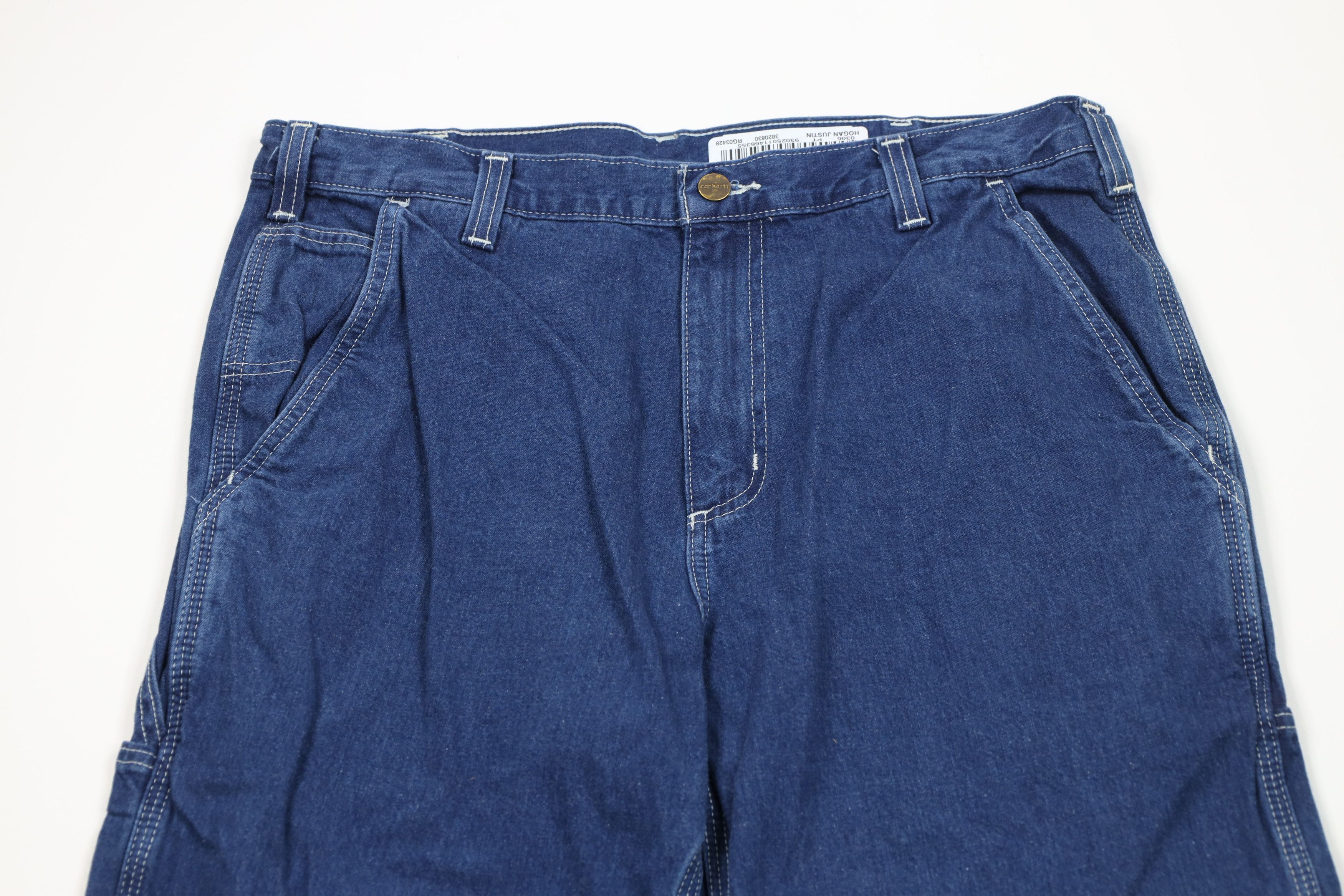 Carhartt Vintage Carhartt Spell Wide Leg Dungaree Denim Jeans Blue Size US 34 / EU 50 - 2 Thumbnail