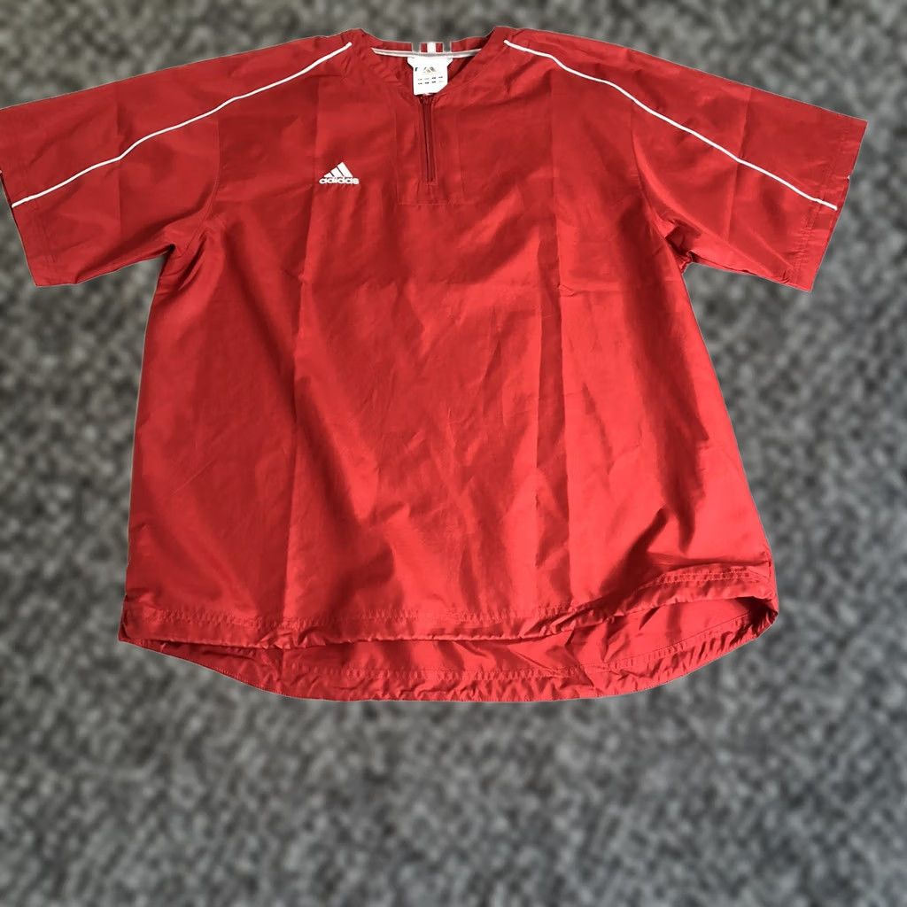 Adidas Adidas Mens Short Sleeve Quarterzip Windbreaker Size M MLB Baseball N36 N36 Size US 31 - 1 Thumbnail