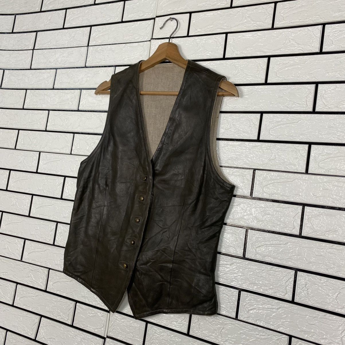 Isaac Sellam Experience 🔥RARE🔥Vintage Reversible Leather Vest Jacket Isaac Sellam Size US M / EU 48-50 / 2 - 2 Thumbnail