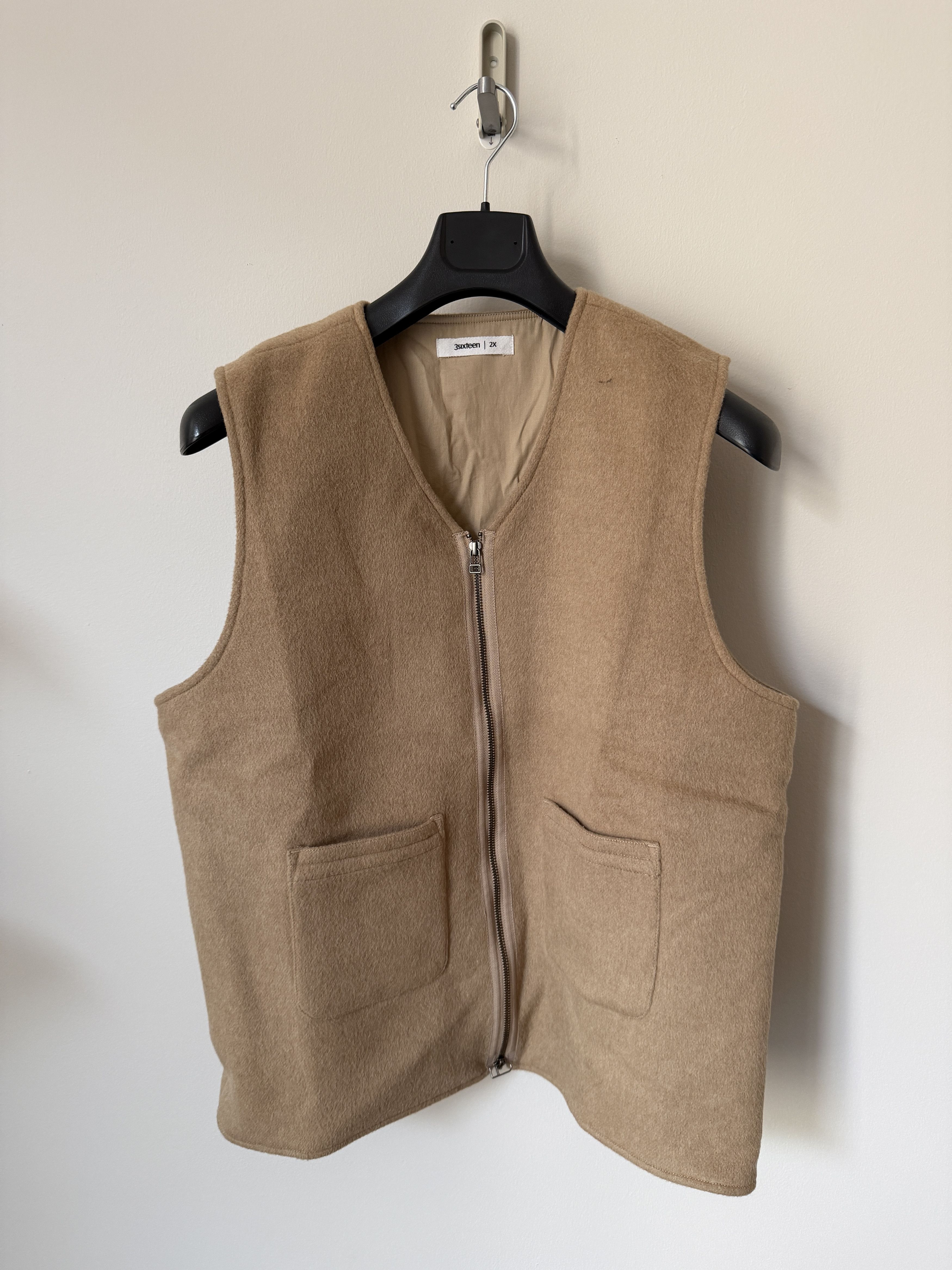 Coyote Cashmere Zip Vest