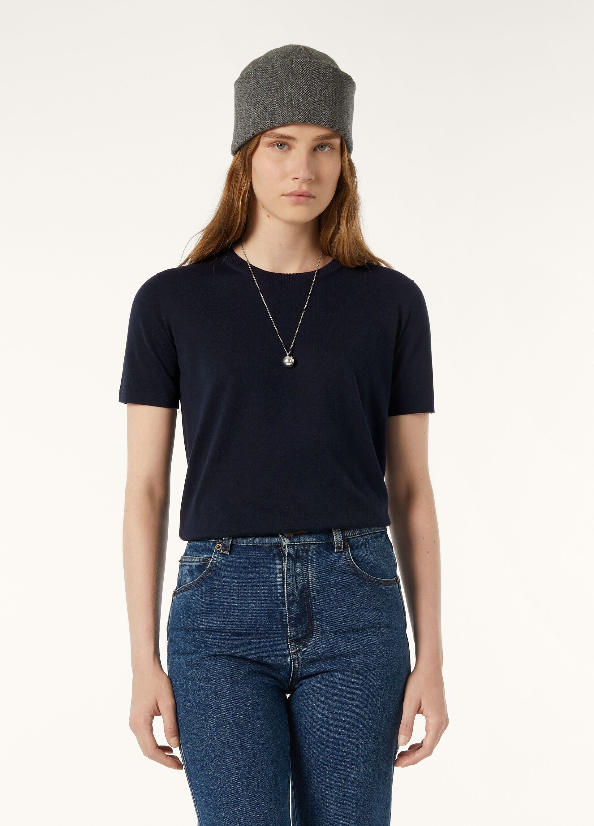 Loro Piana os11x0426 FAM7984 Angera Crewneck T-Shirt in Blue Navy Size M / US 6-8 / IT 42-44 - 4 Thumbnail