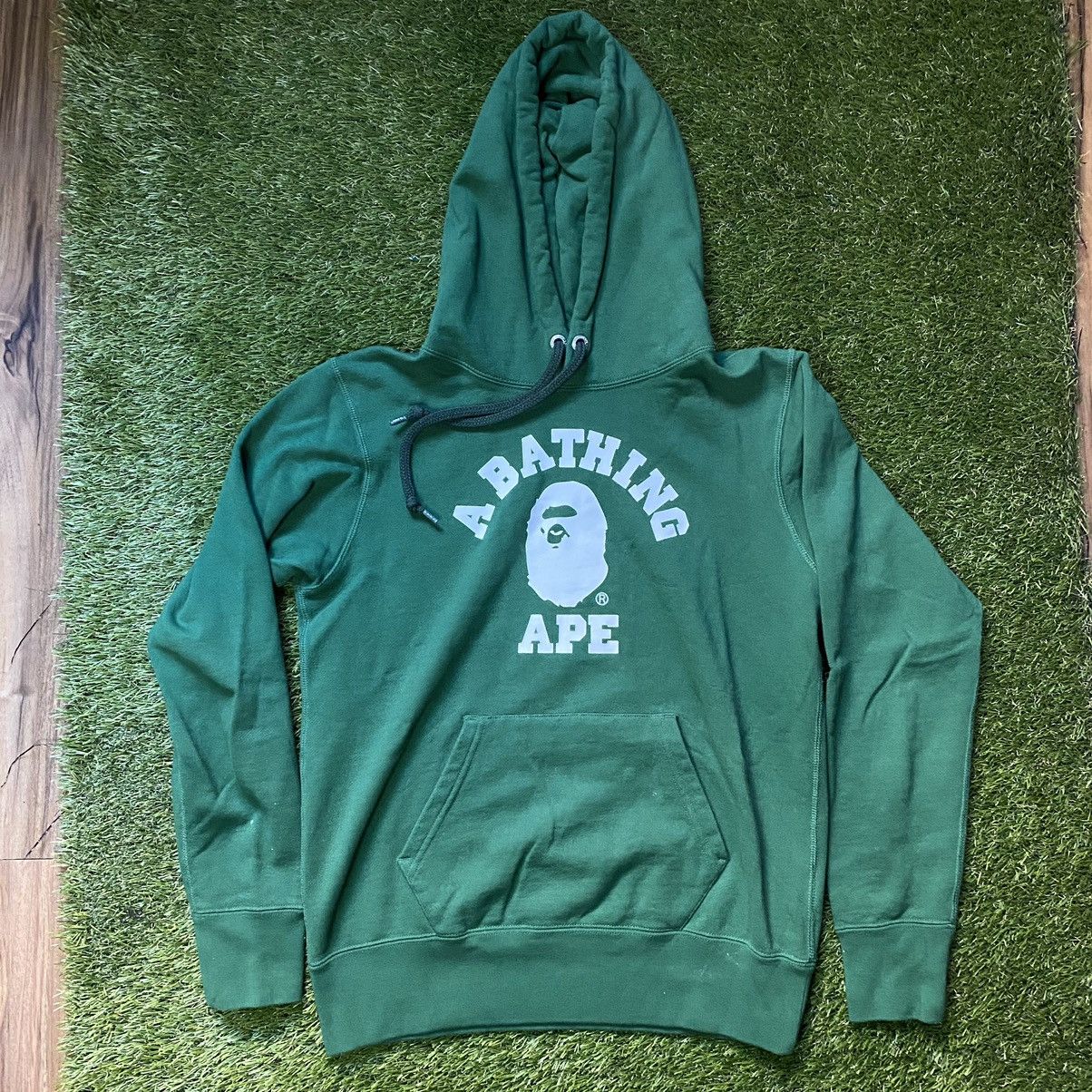 Bape A Bathing Ape College Hoodie Pullover Olivedrab Green Size US S / EU 44-46 / 1 - 1 Thumbnail