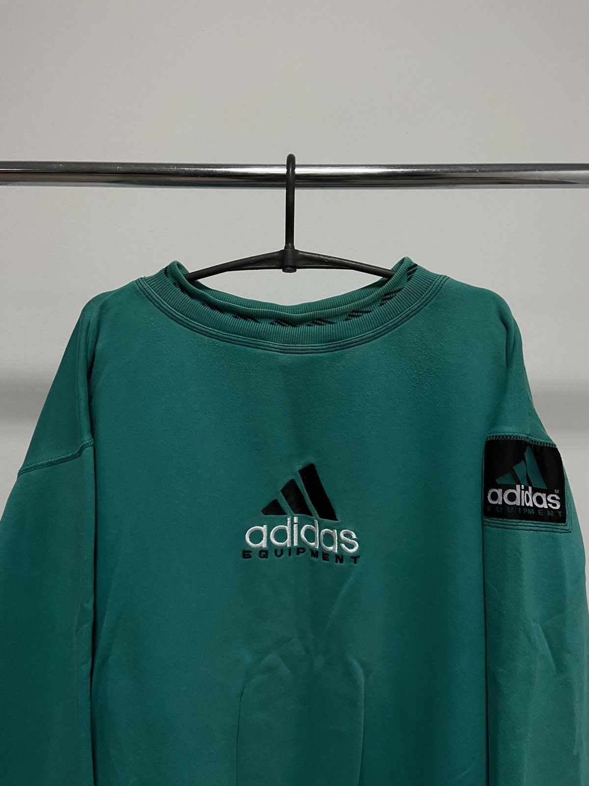 Adidas × Vintage Adidas Equipment Vintage big Logo Sweatshirt oversize Size US L / EU 52-54 / 3 - 2 Thumbnail