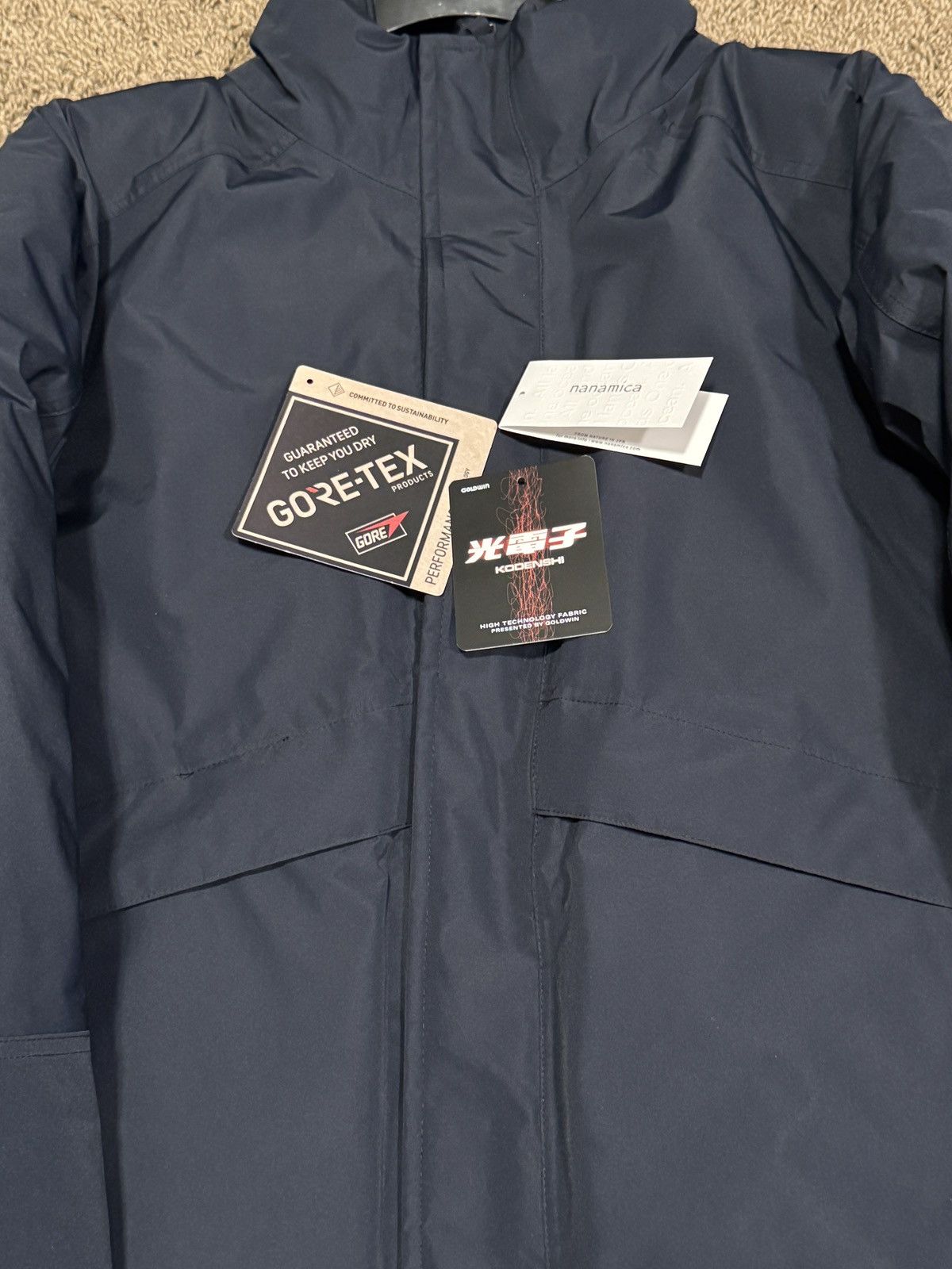 nanamica 24aw hooded jacket xl brick Nanamica 24AW GORE-TEX Short