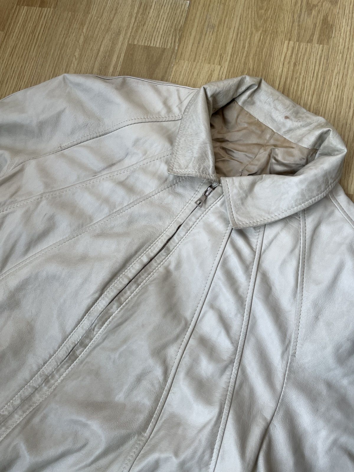 Vintage Vintage soft leather Jacket white Size US L / EU 52-54 / 3 - 3 Thumbnail