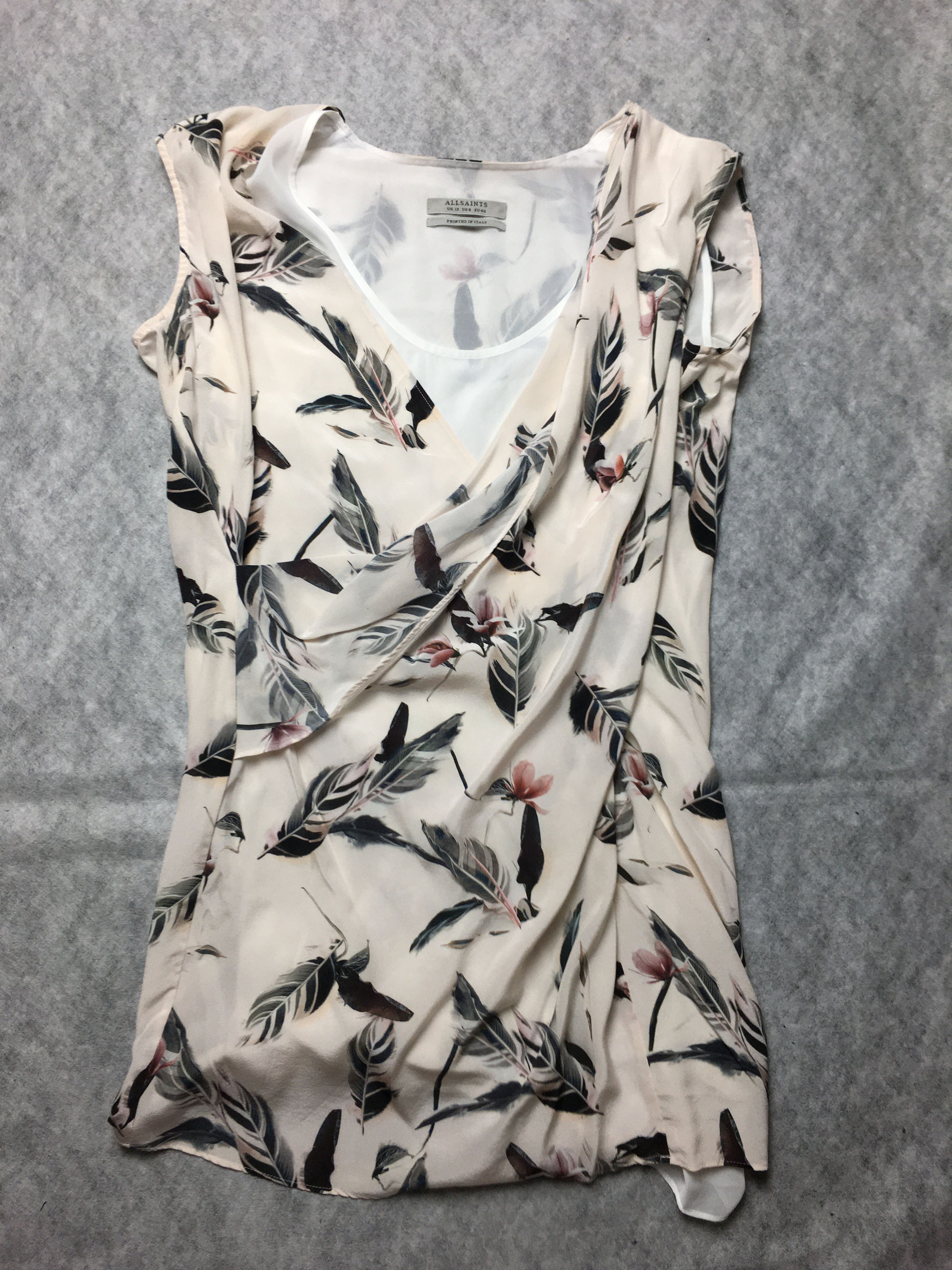 Allsaints AllSaints Airie Canna Silk Dress in Chalk White Size US Size M / US 6-8 / IT 42-44 - 6 Thumbnail