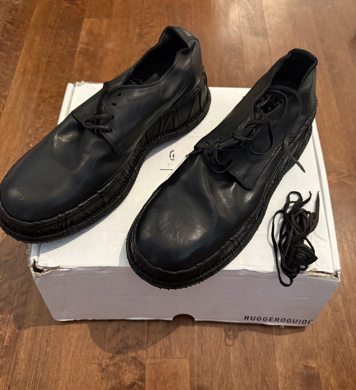 Guidi Guidi SVRN Exclusive Men’s 792 Wrinkle Wrap Sole Derby Size US 11 / EU 44 - 2 Thumbnail