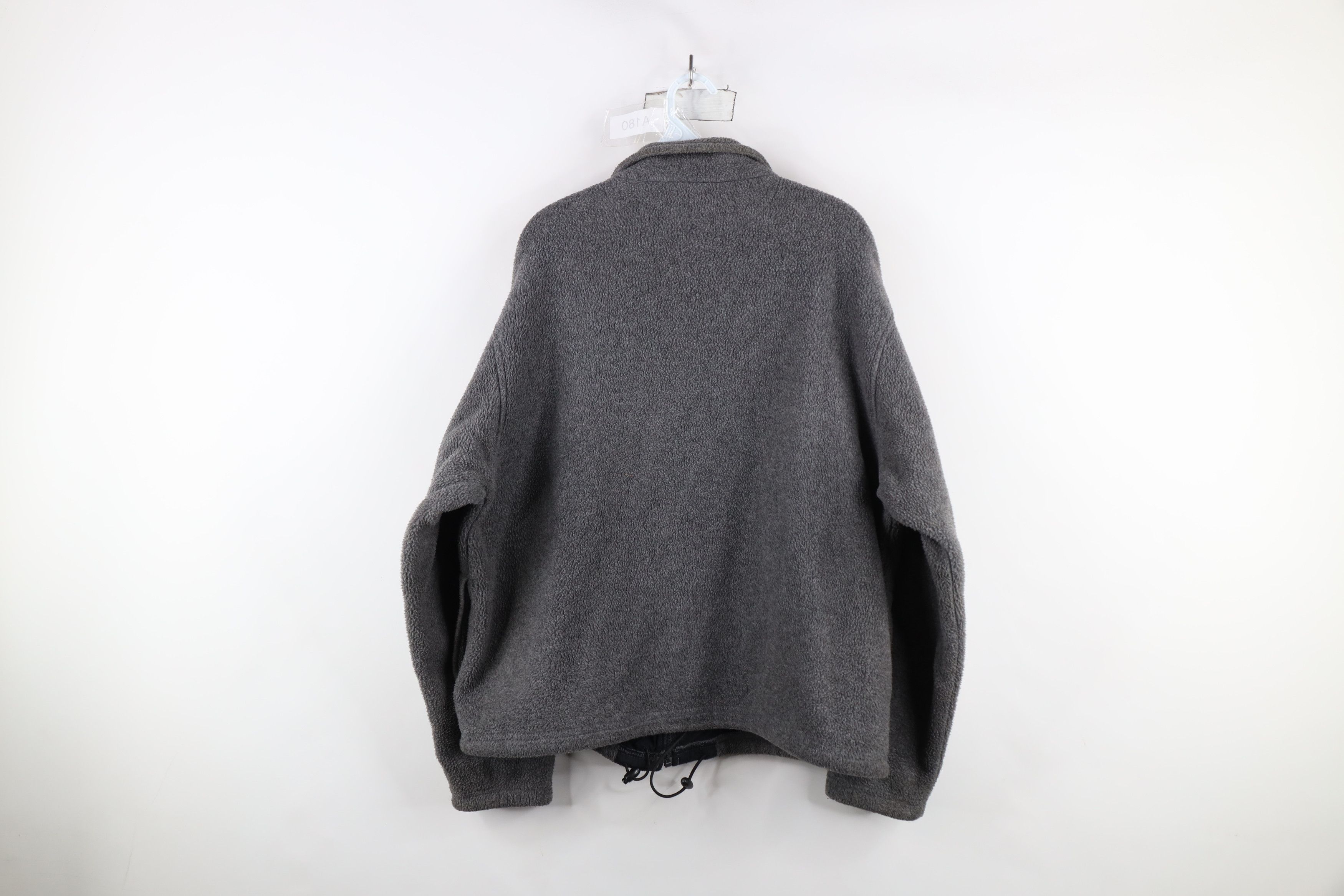 Lands' End × Vintage Vintage 90s Lands End Blank Fleece Full Zip Jacket Gray USA Size US L / EU 52-54 / 3 - 11 Thumbnail