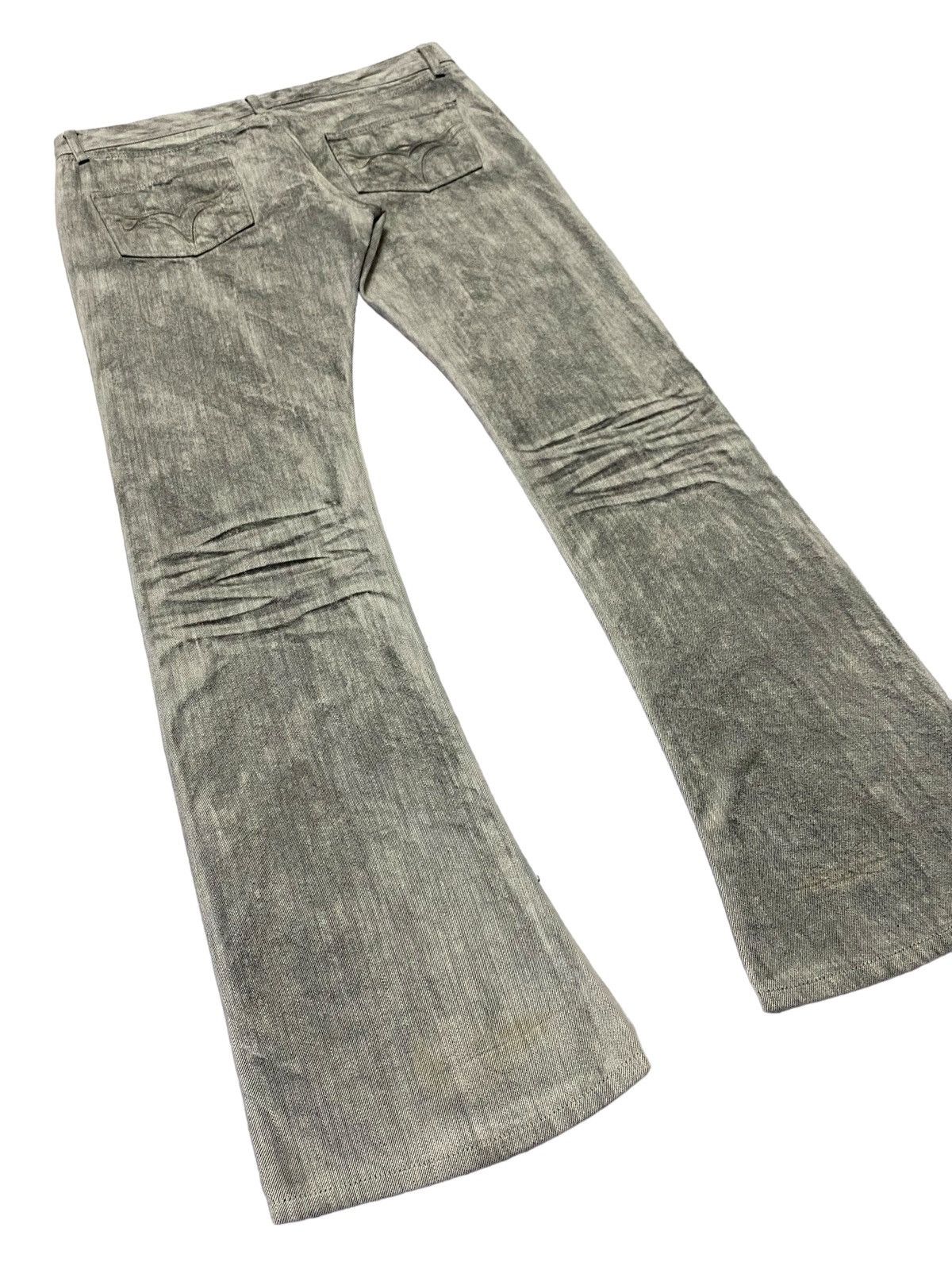JACKROSE Jack Rose Ripped Distressed Clow Mark Smoke Denim Pants Size 33" - 23 Thumbnail