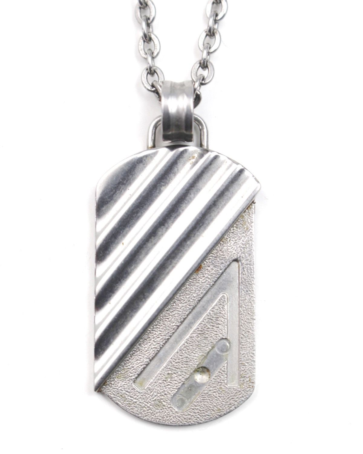 Armani 2000S EMPORIO ARMANI – DOG TAG “A” PENDANT NECKLACE Size ONE SIZE - 1 Thumbnail