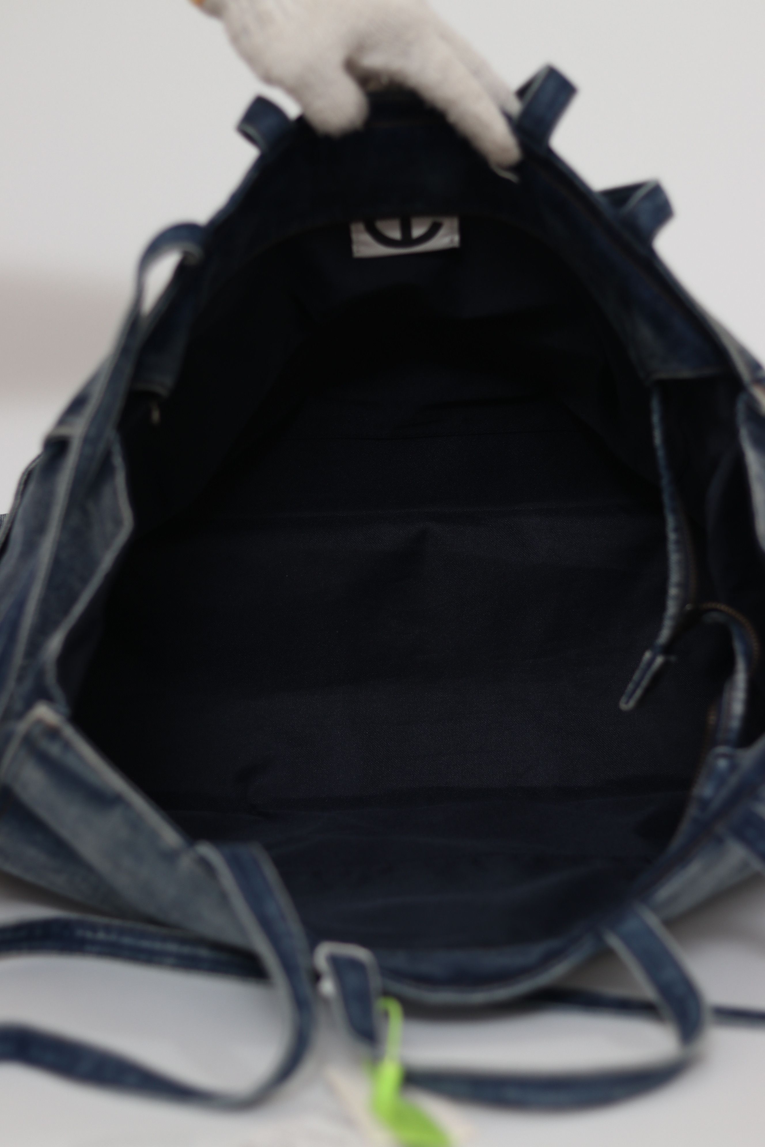 Telfar Telfar Denim Large Shopping Bag Blue Size ONE SIZE - 5 Thumbnail