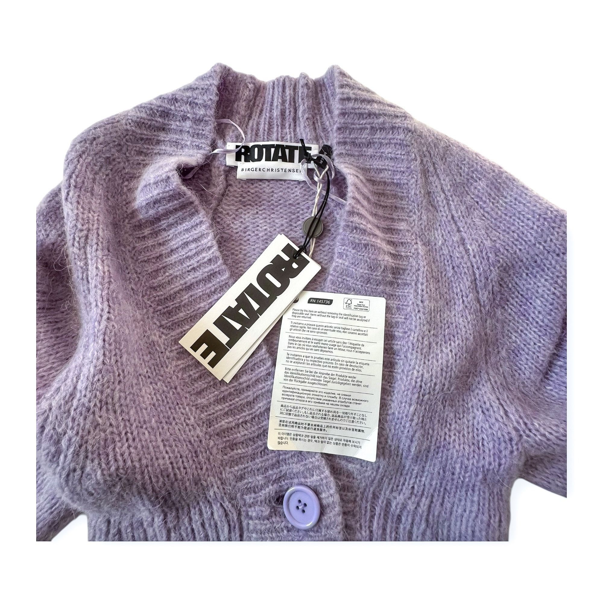 ROTATE ROTATE BIRGER CHRISTENSEN Rosemary Wool Cardigan With Button Size XS / US 0-2 / IT 36-38 - 5 Thumbnail