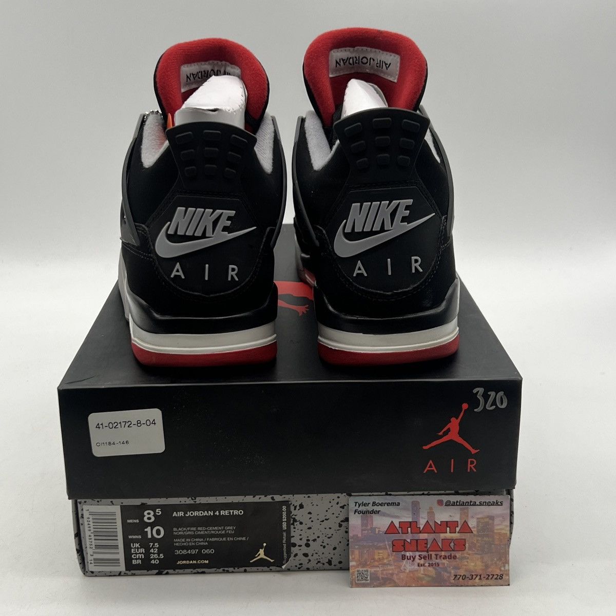 Jordan Brand Air Jordan 4 Bred Size US 8.5 / EU 41-42 - 3 Thumbnail