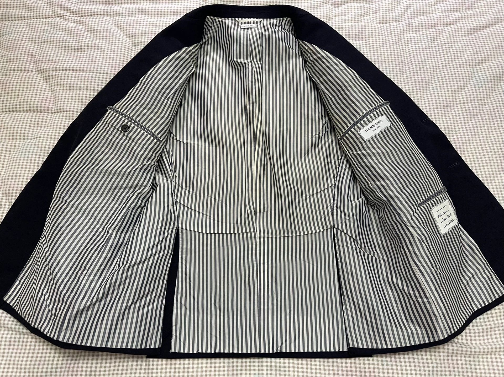 Thom Browne Thom Browne Navy Blue Wool Suit Men's 54 Custom Size 54R - 3 Thumbnail