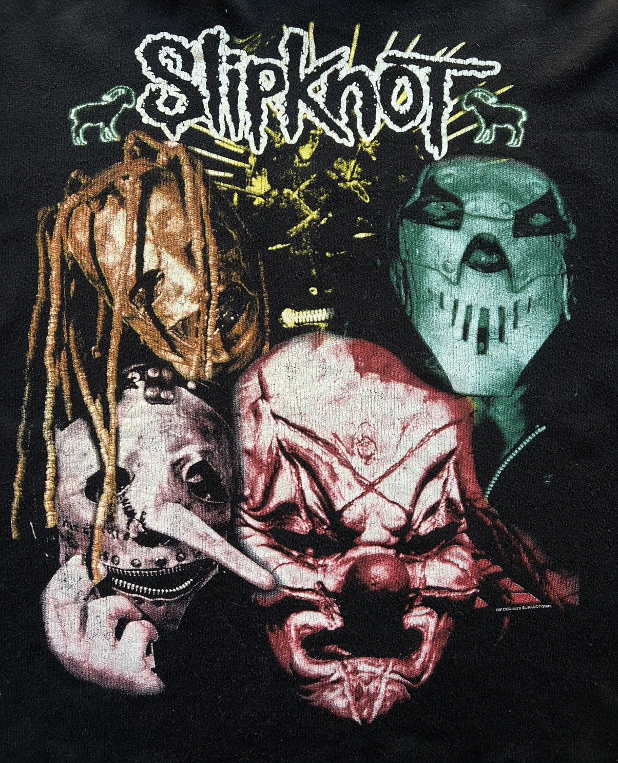 Band Tees × Slipknot × Vintage Vintage 2001 Slipknot Black Hoodie Size US L / EU 52-54 / 3 - 5 Thumbnail
