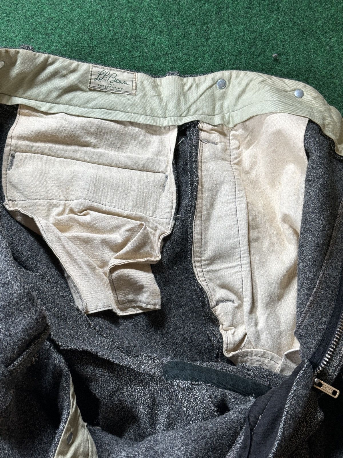 L.L. Bean × Vintage Vintage 30s 40s L.L Bean Talon Gray Wool Trouser Pants Size US 38 / EU 54 - 6 Thumbnail
