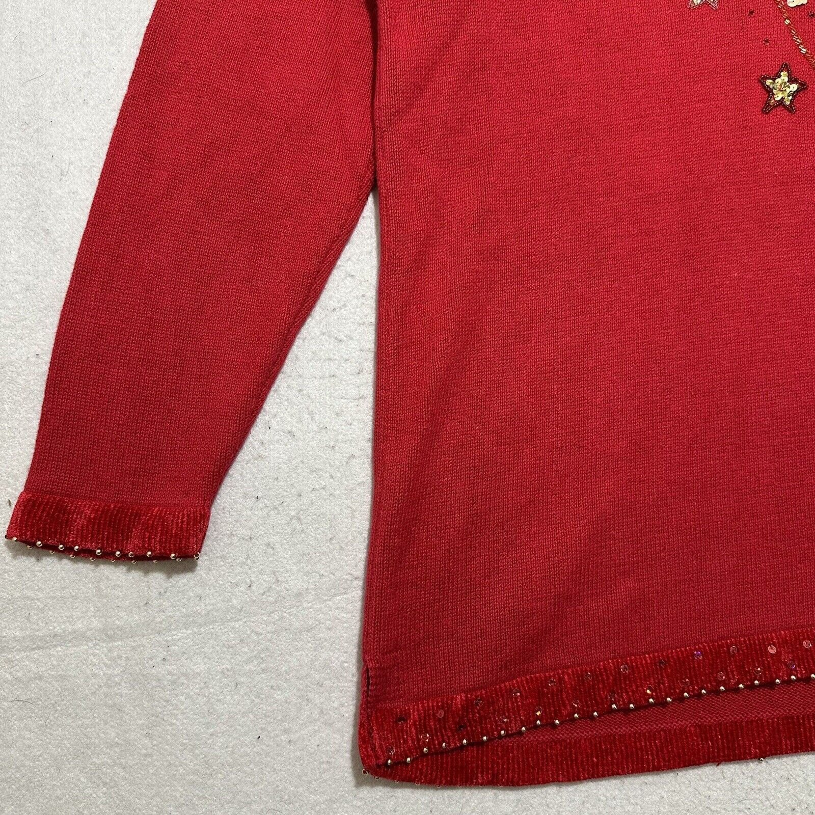 Other Vintage Quacker Factory Large V-Neck Sweater American Flag Size L / US 10 / IT 46 - 6 Thumbnail