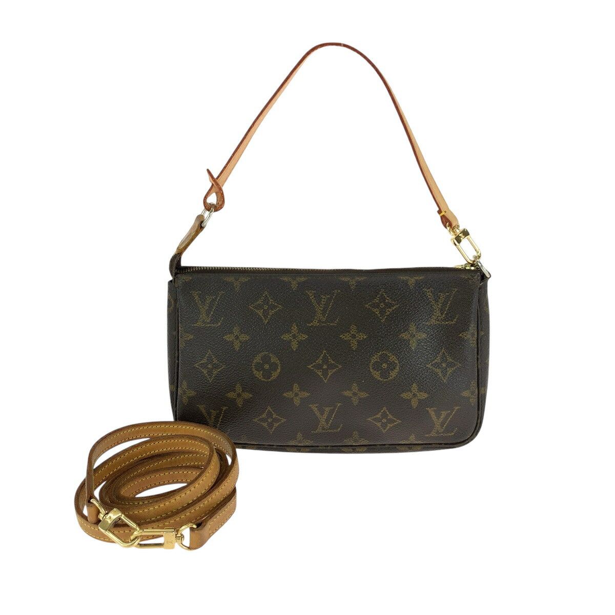 Louis Vuitton Louis Vuitton Monogram Pochette Accessoires 2Way Bag M40712 Canvas Shoulder Bag M40712 in Brown, Women's