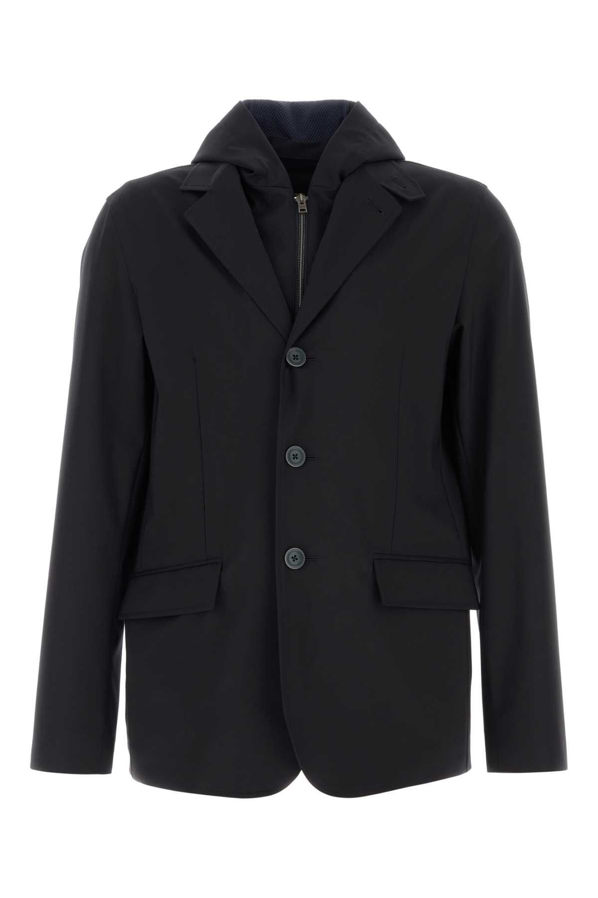 Herno Black Jersey Blazer Size US M / EU 48-50 / 2 - 1 Thumbnail