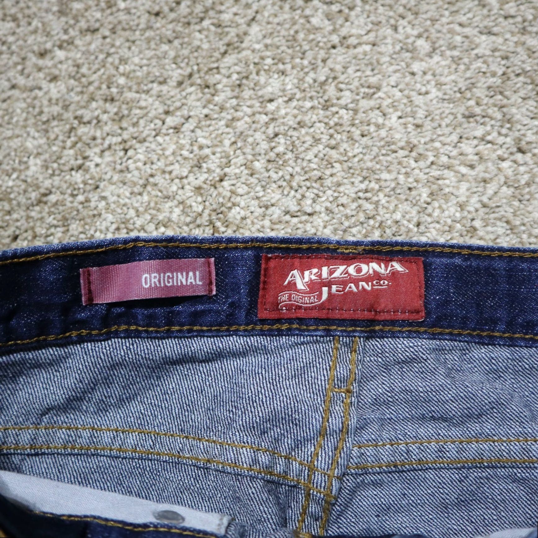Vintage ARIZONA JEAN CO. Advanced Flex 360 Denim Jeans Women's Size 14 Regular Blue 27in 5-Pocket Classic Straight Leg 100% Cotton Size 36" / US 14 / IT 50 - 2 Thumbnail