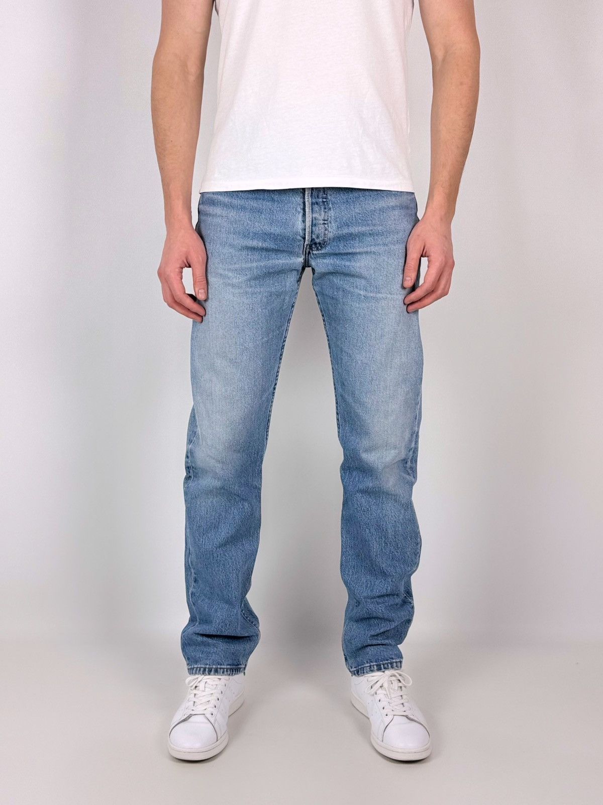 Levi's 1990’s Vintage Distressed Levi’s 501 Washed Denim USA Jeans Size US 31 - 1 Thumbnail