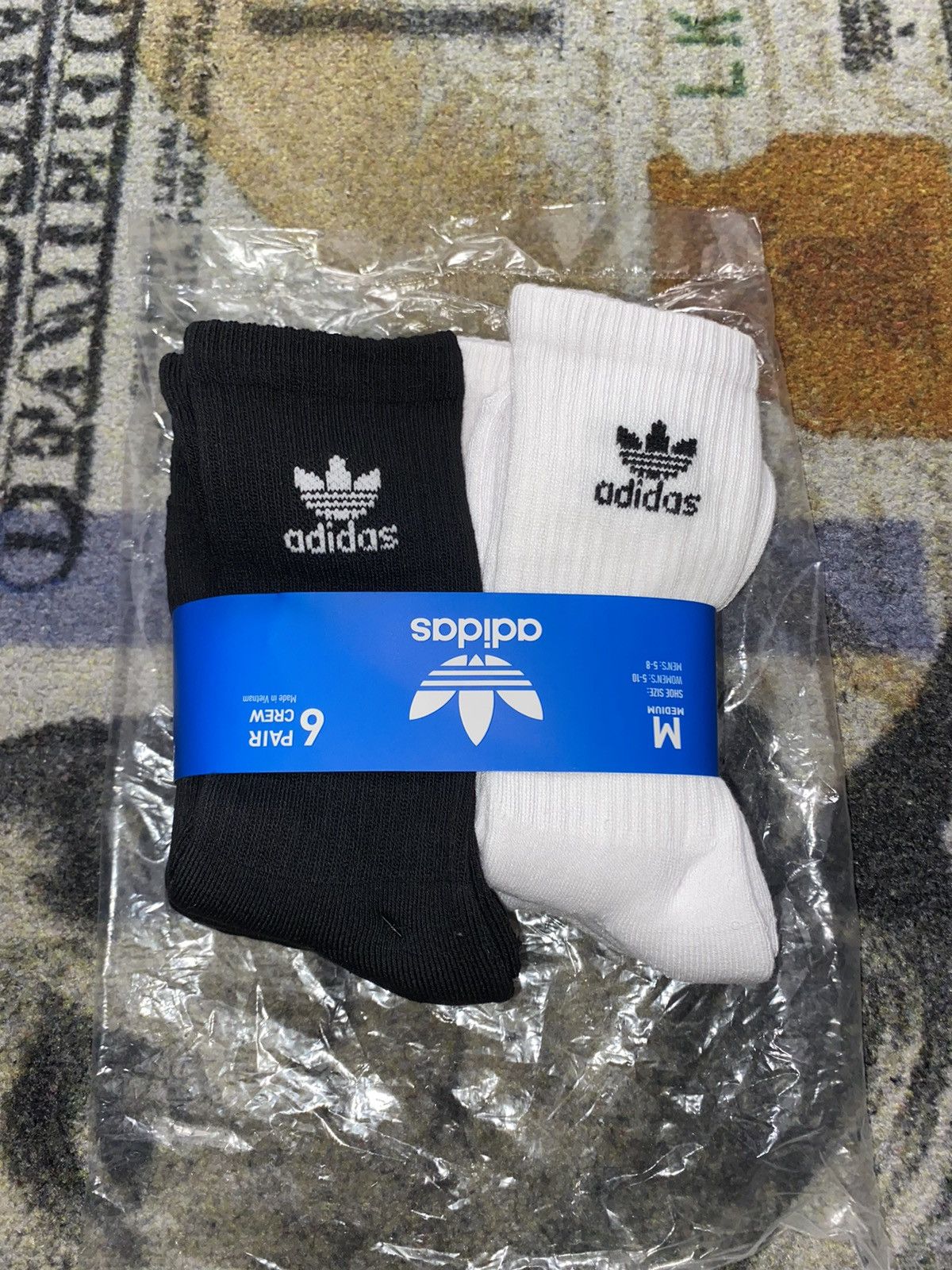Adidas Adidas Trefoil Crew Socks 6 Pack MEDIUM Size ONE SIZE - 2 Thumbnail