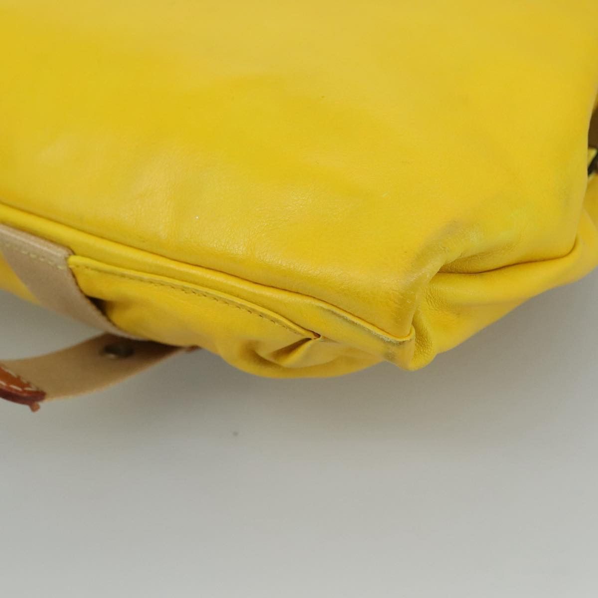 Miu Miu Miu Miu Shoulder Bag Leather Canvas Yellow Beige Size ONE SIZE - 15 Thumbnail