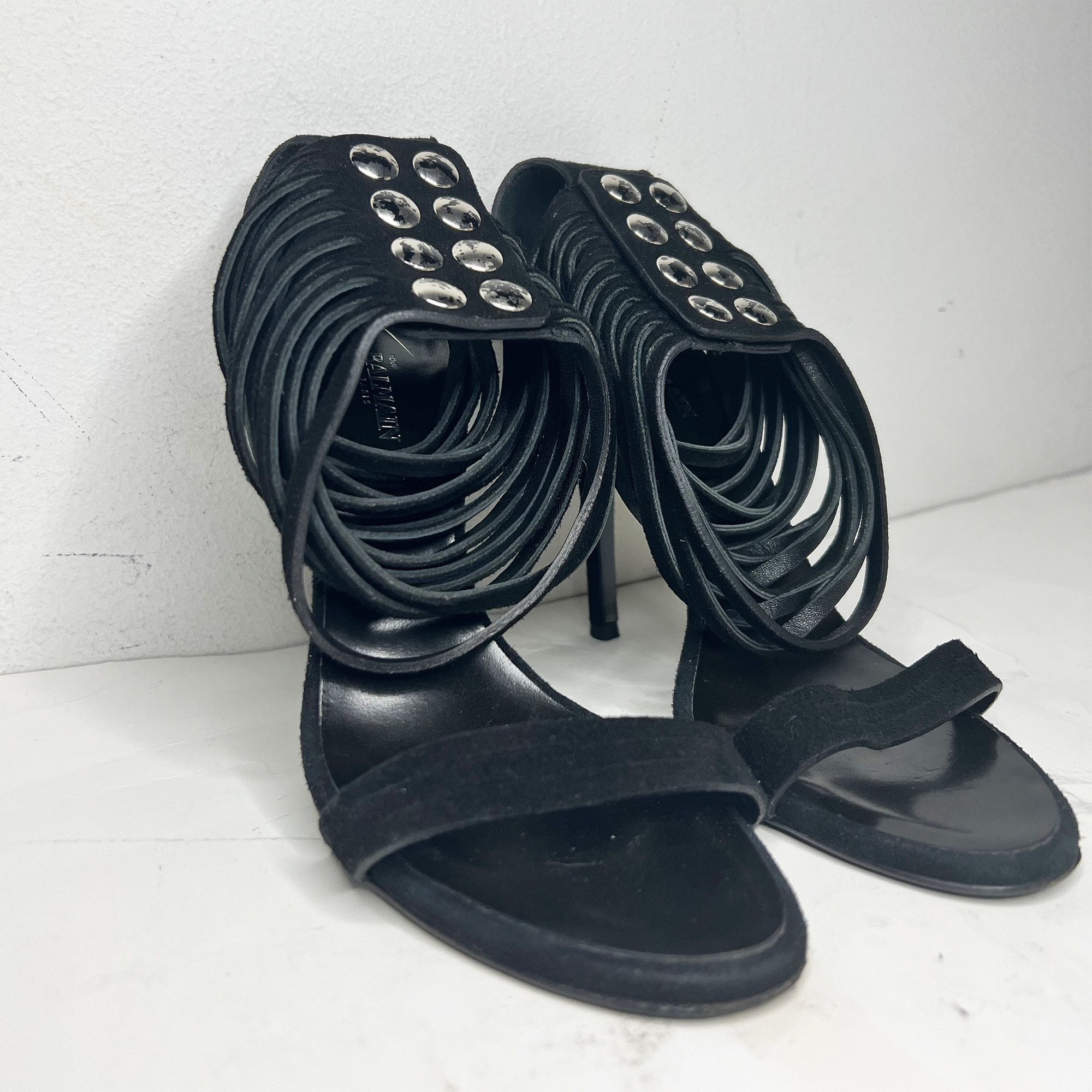 Balmain Suede Sandals Size US 6 / IT 36 - 4 Thumbnail